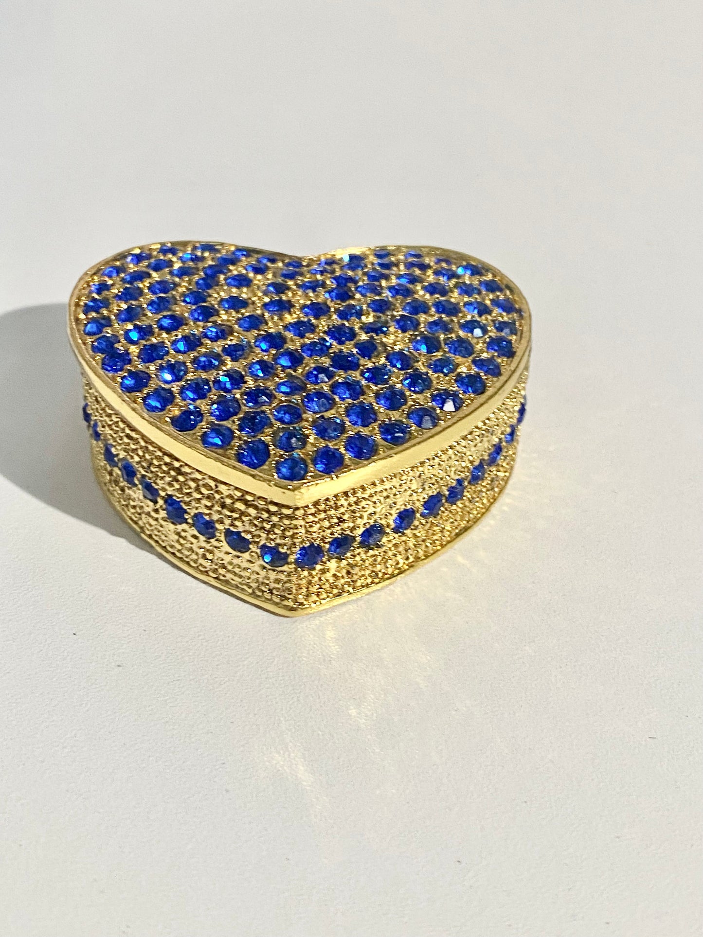 Sapphire Heart Trinket Box