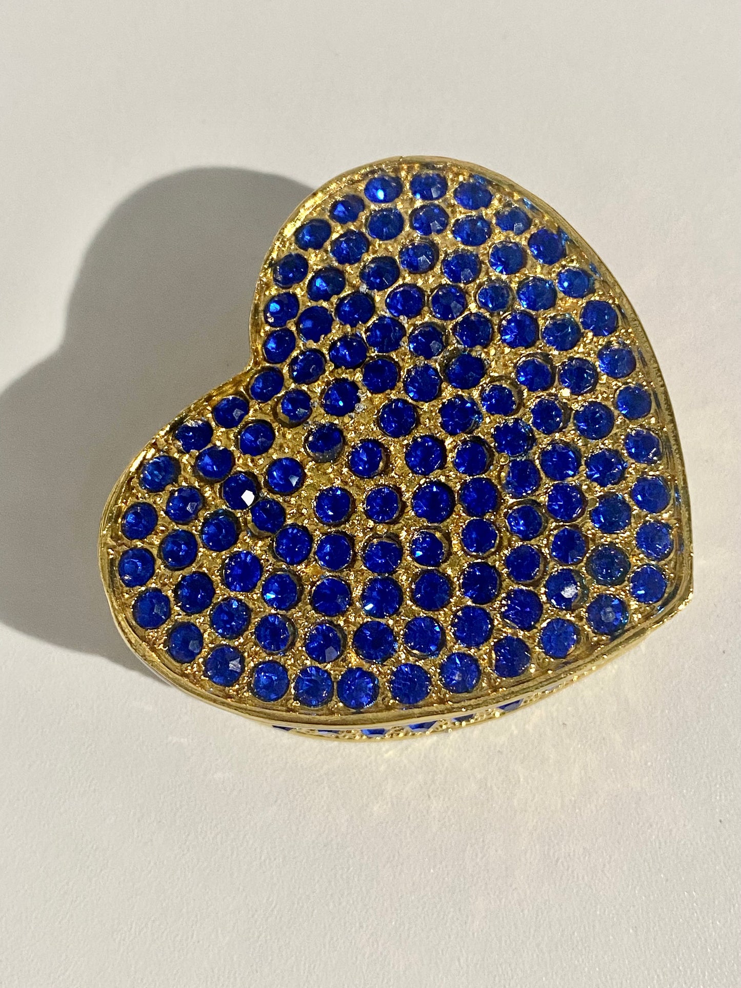 Sapphire Heart Trinket Box