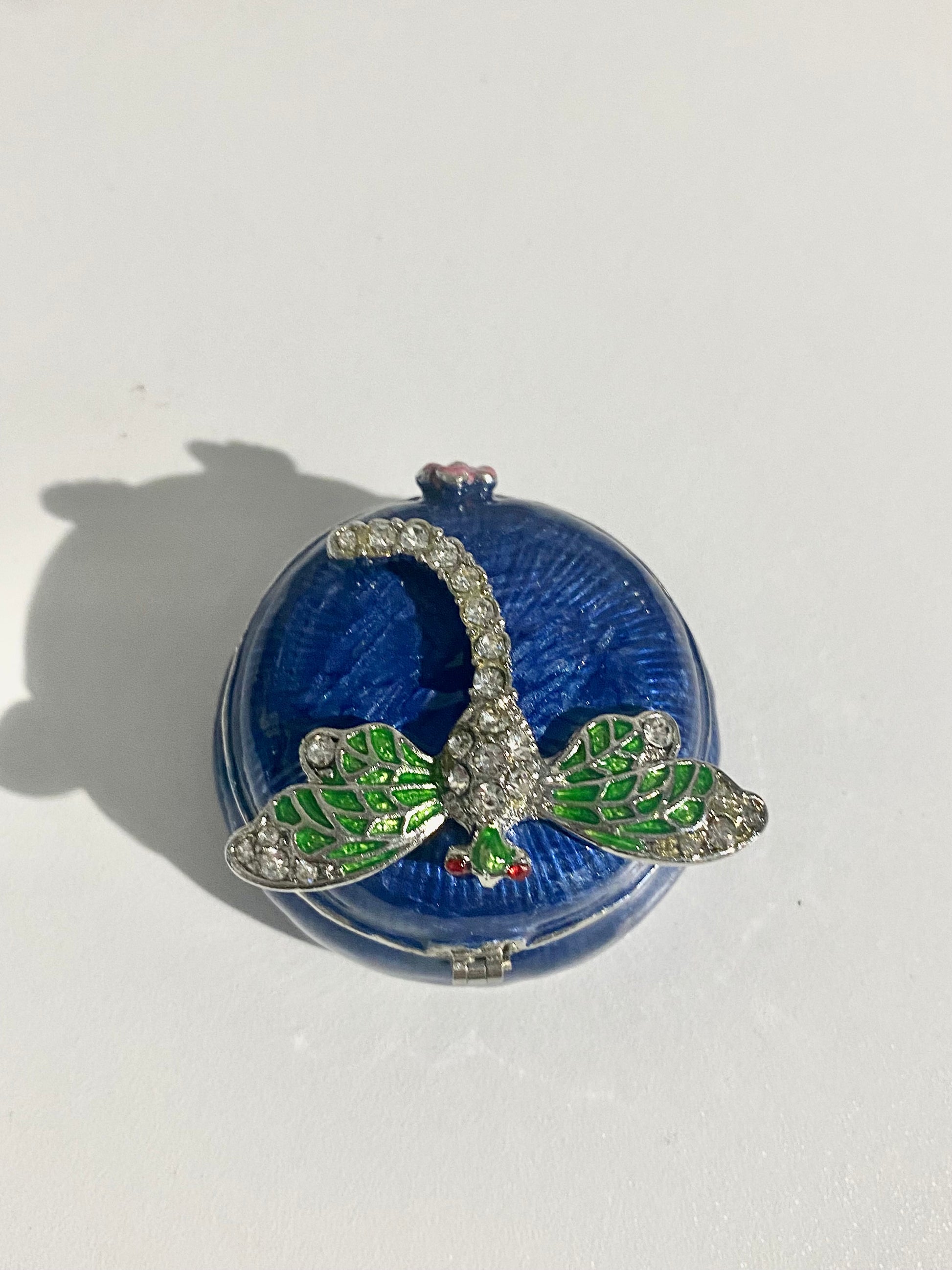 Blue Dragonfly Trinket Box