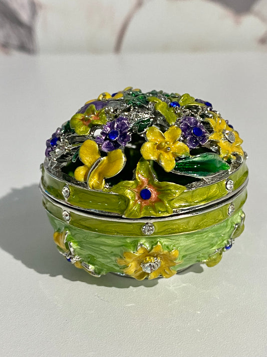 Bright Floral Trinket Box