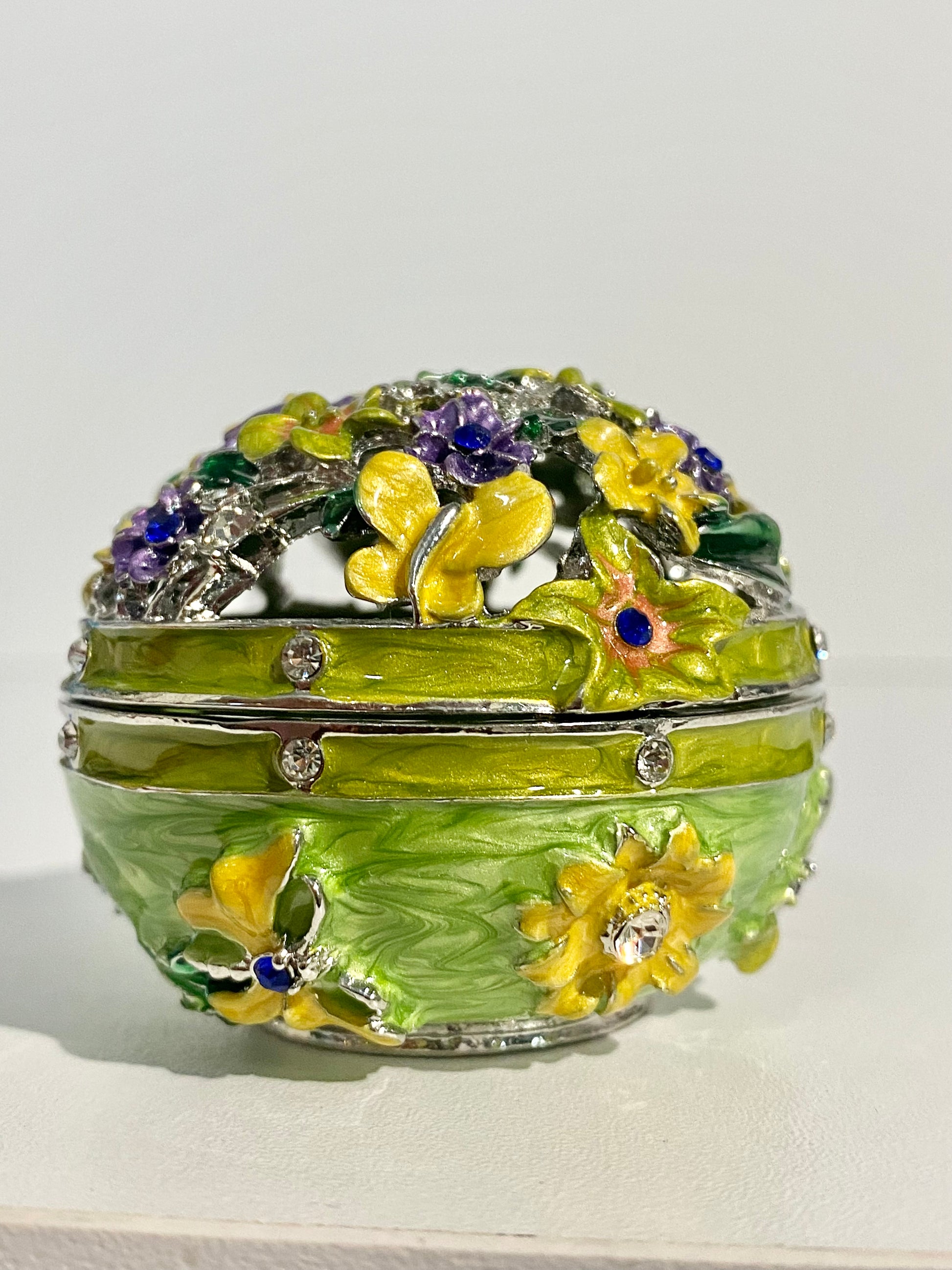 Bright Floral Trinket Box