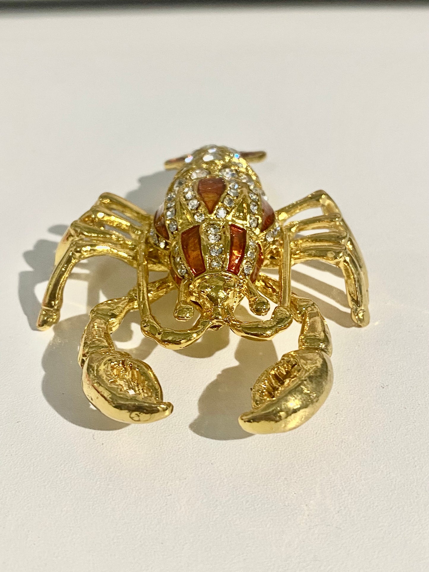 Gold Lobster Trinket Box