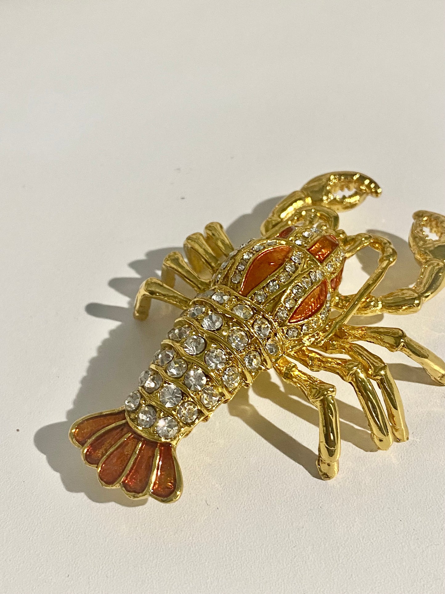 Gold Lobster Trinket Box