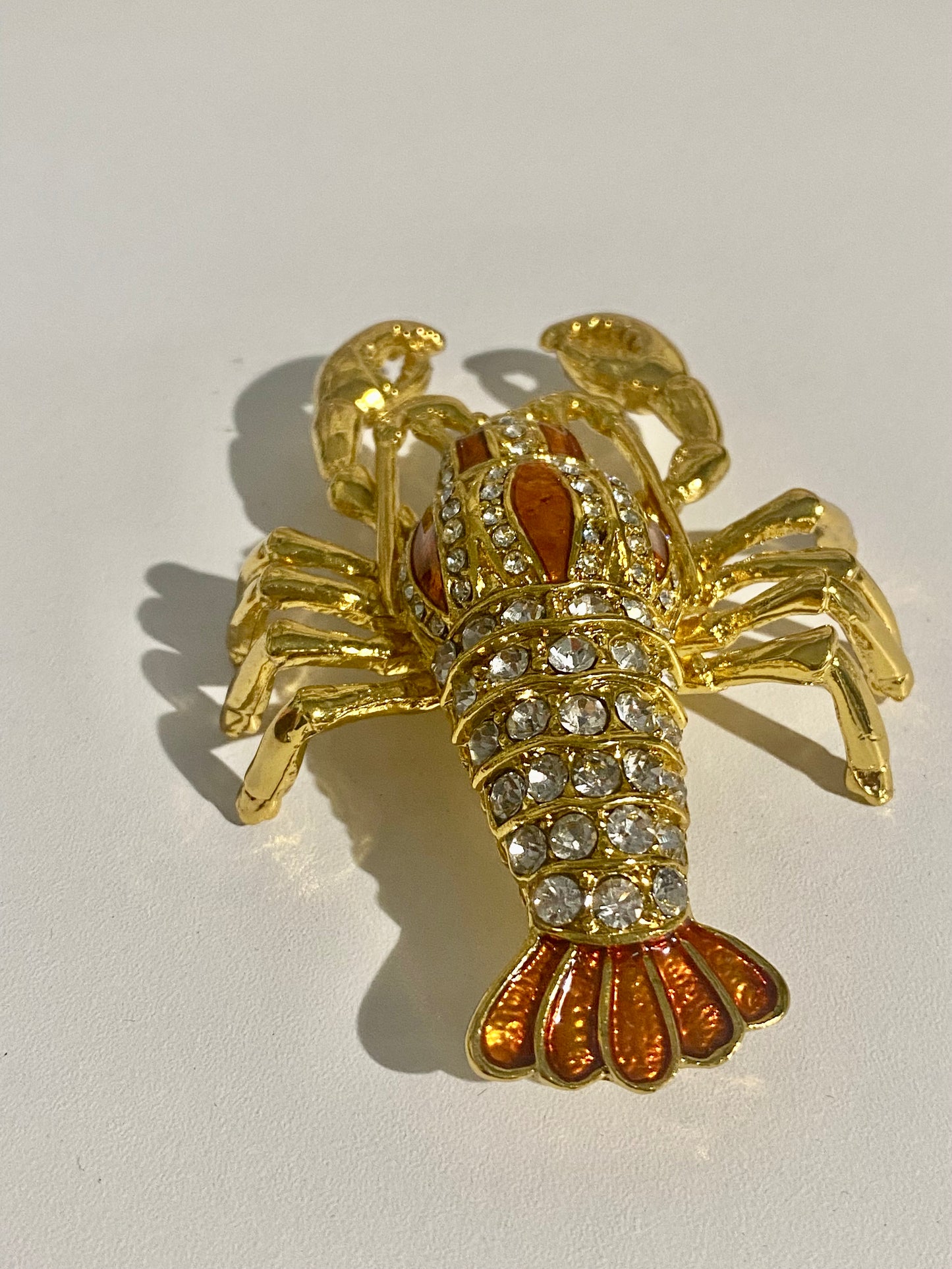 Gold Lobster Trinket Box