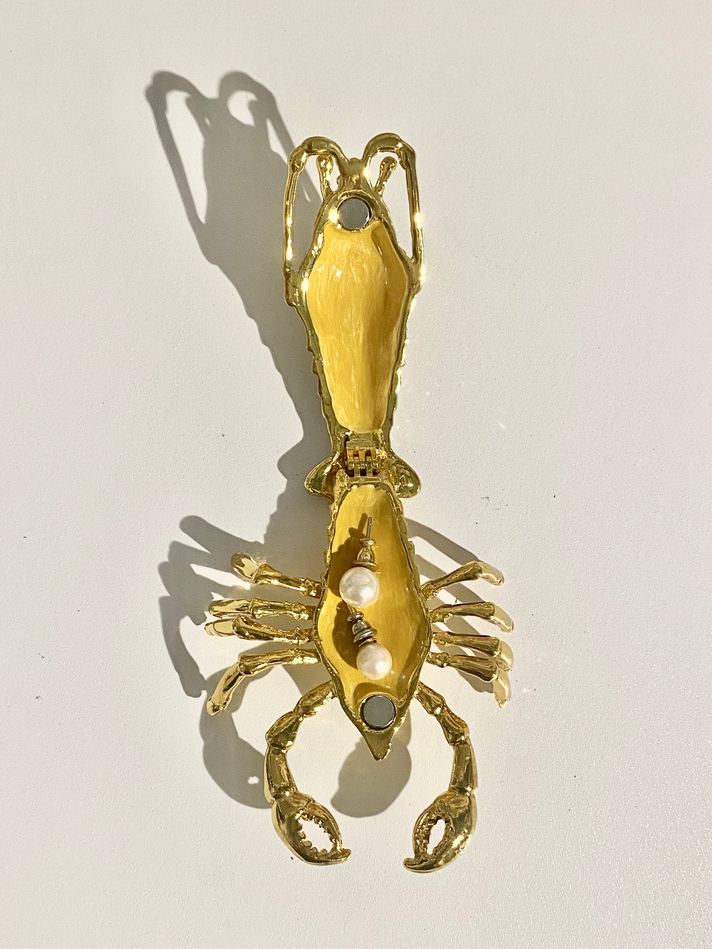 Gold Lobster Trinket Box