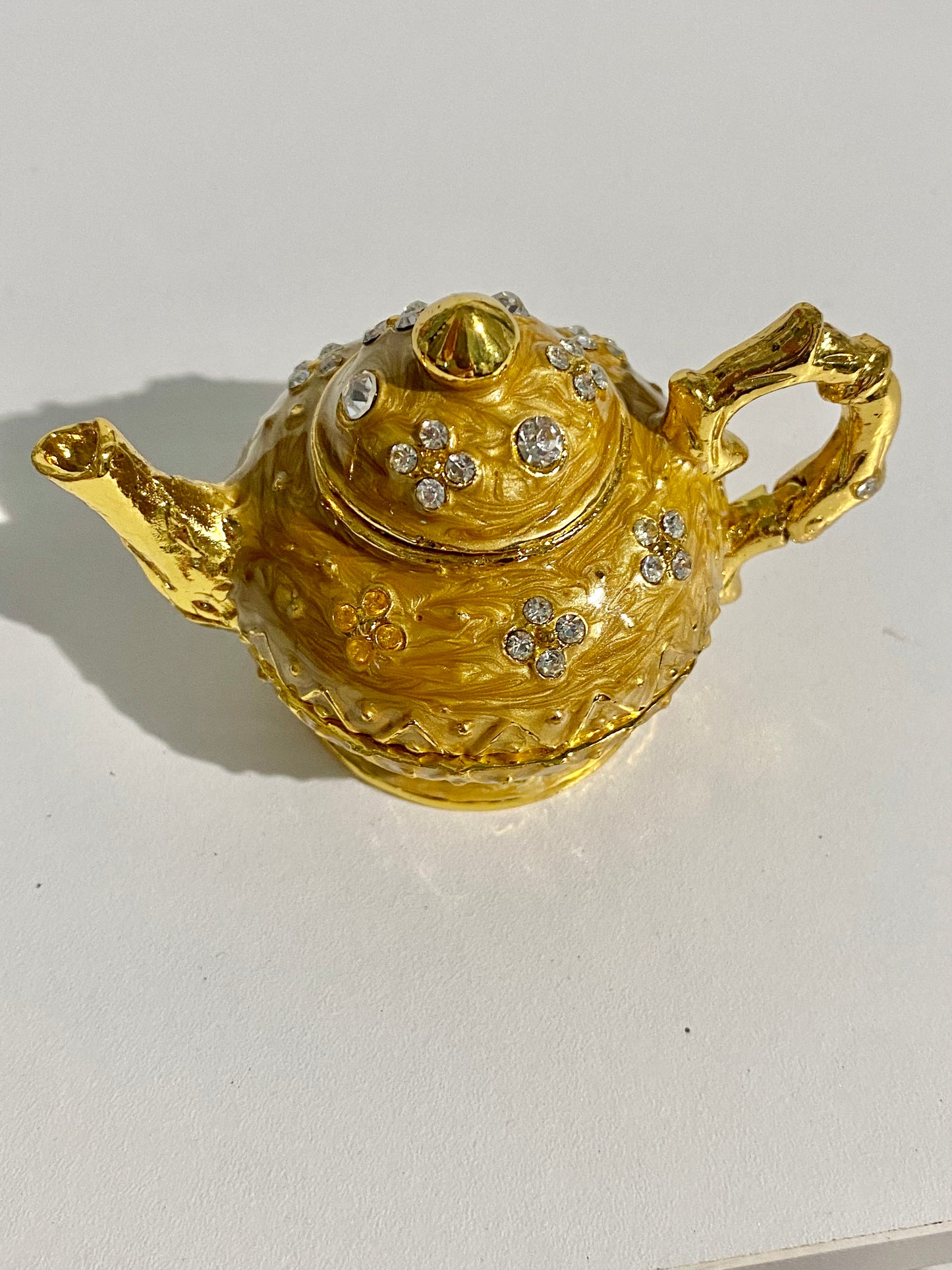 Gold Teapot Trinket Box