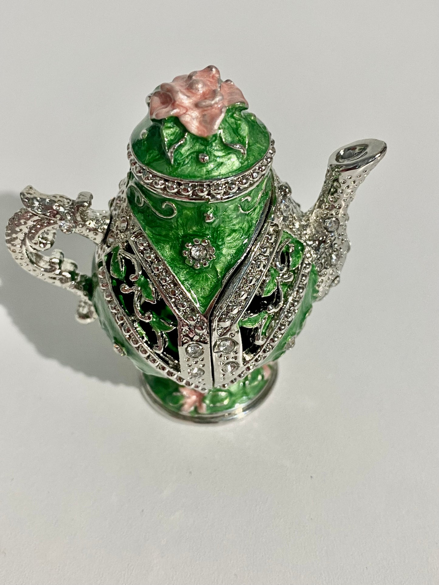Green Teapot Trinket Box