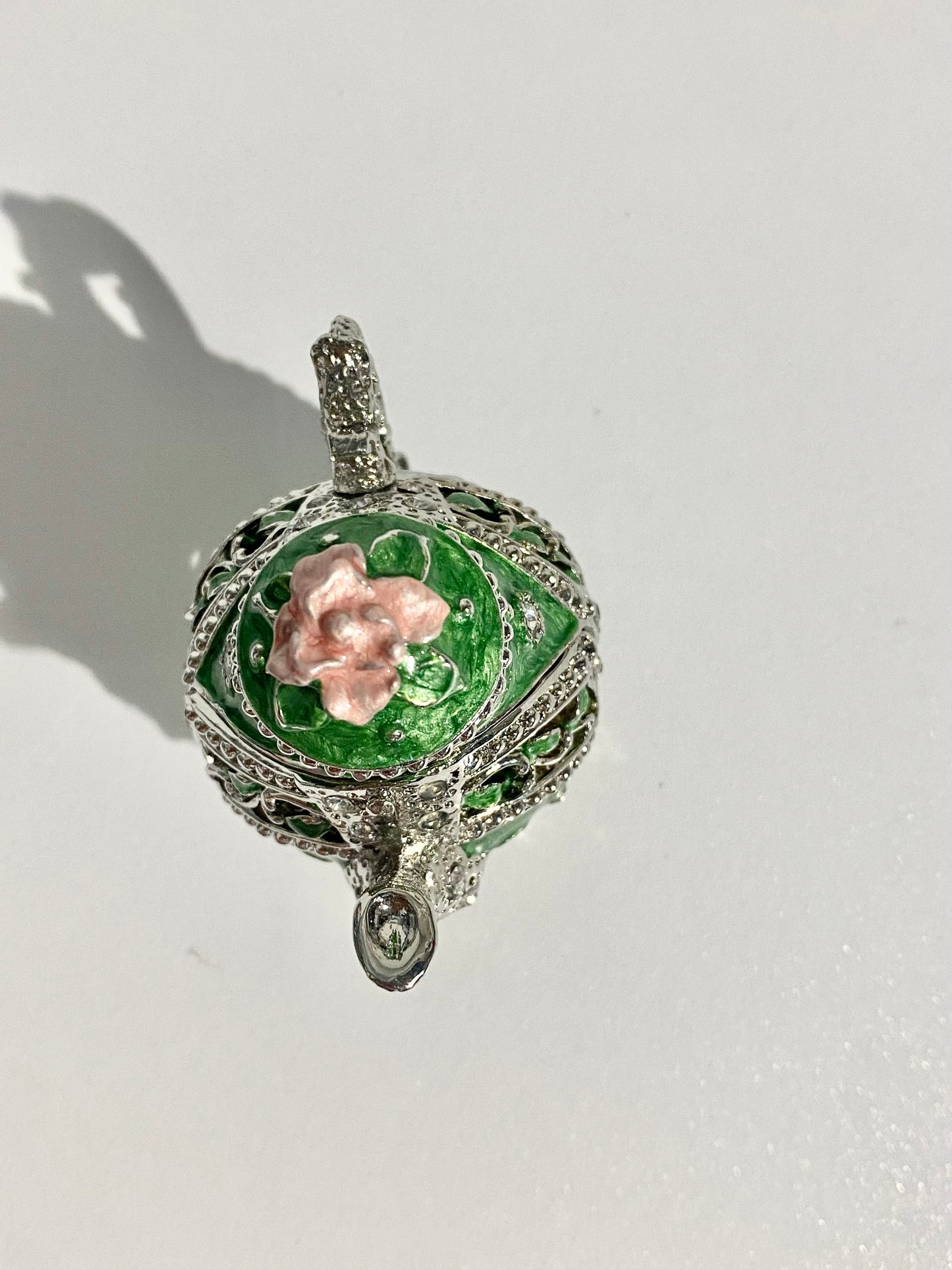 Green Teapot Trinket Box