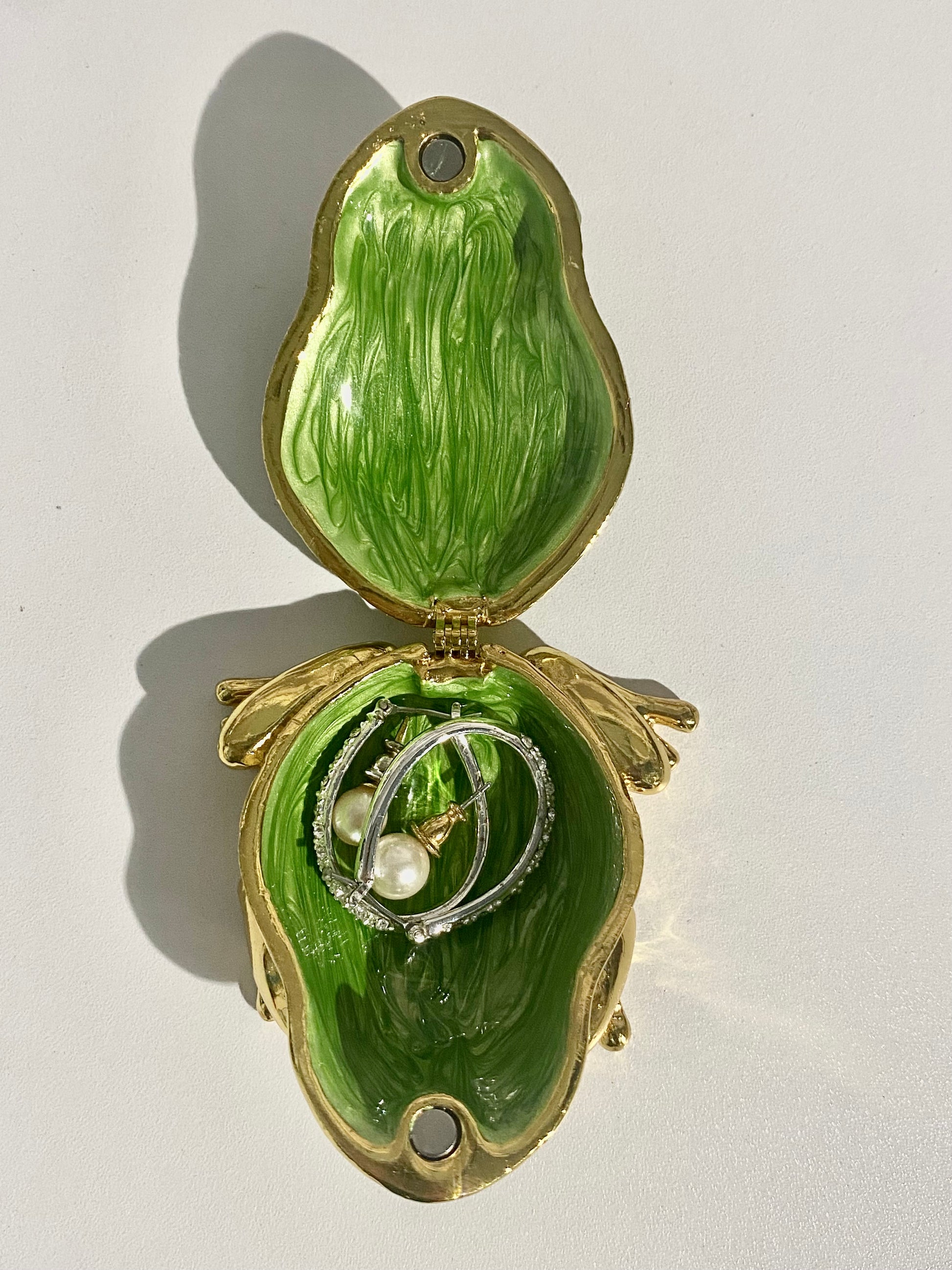 Emerald Toad Trinket Box