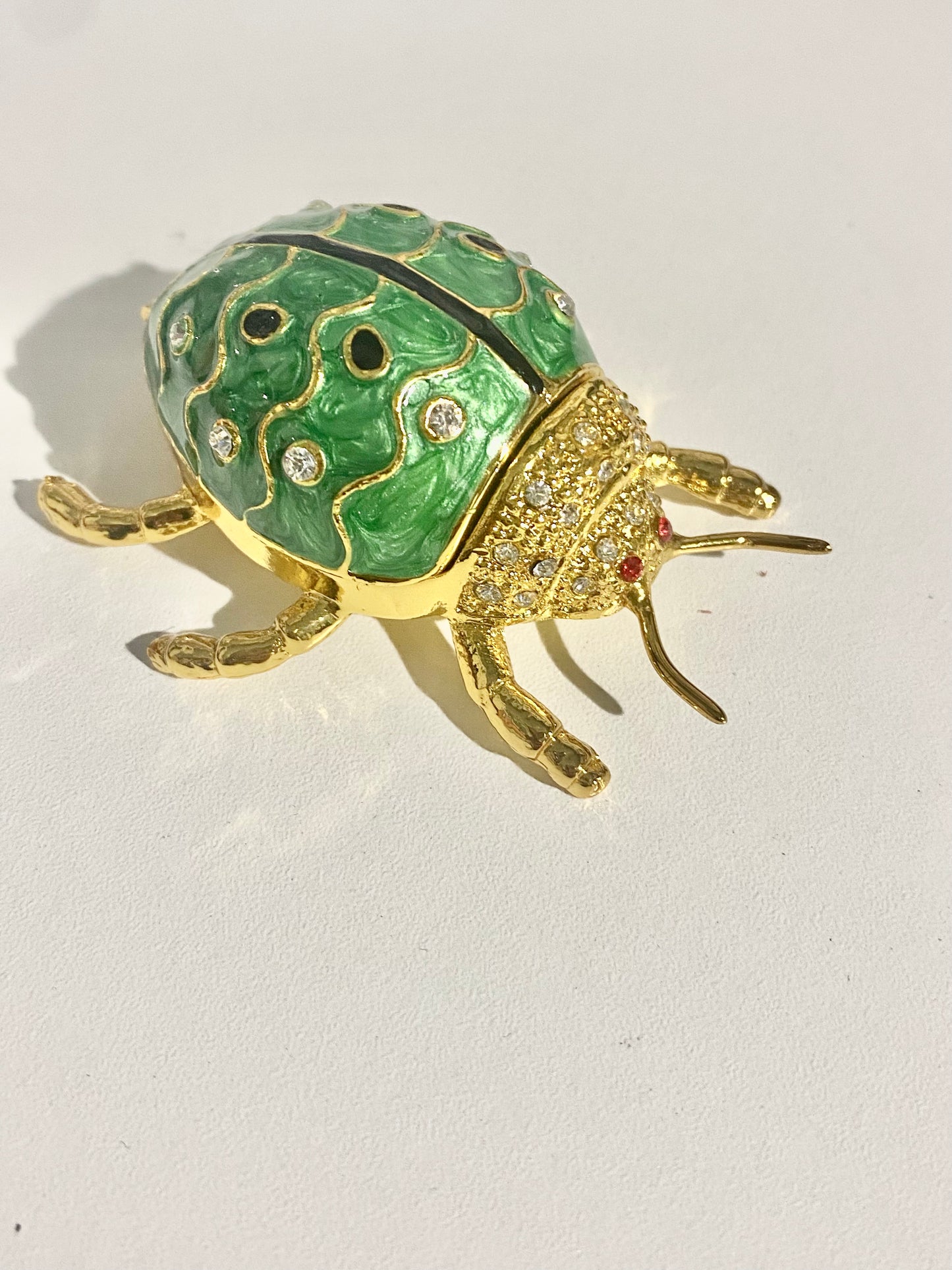 Green and Gold Beetle Trinket Box