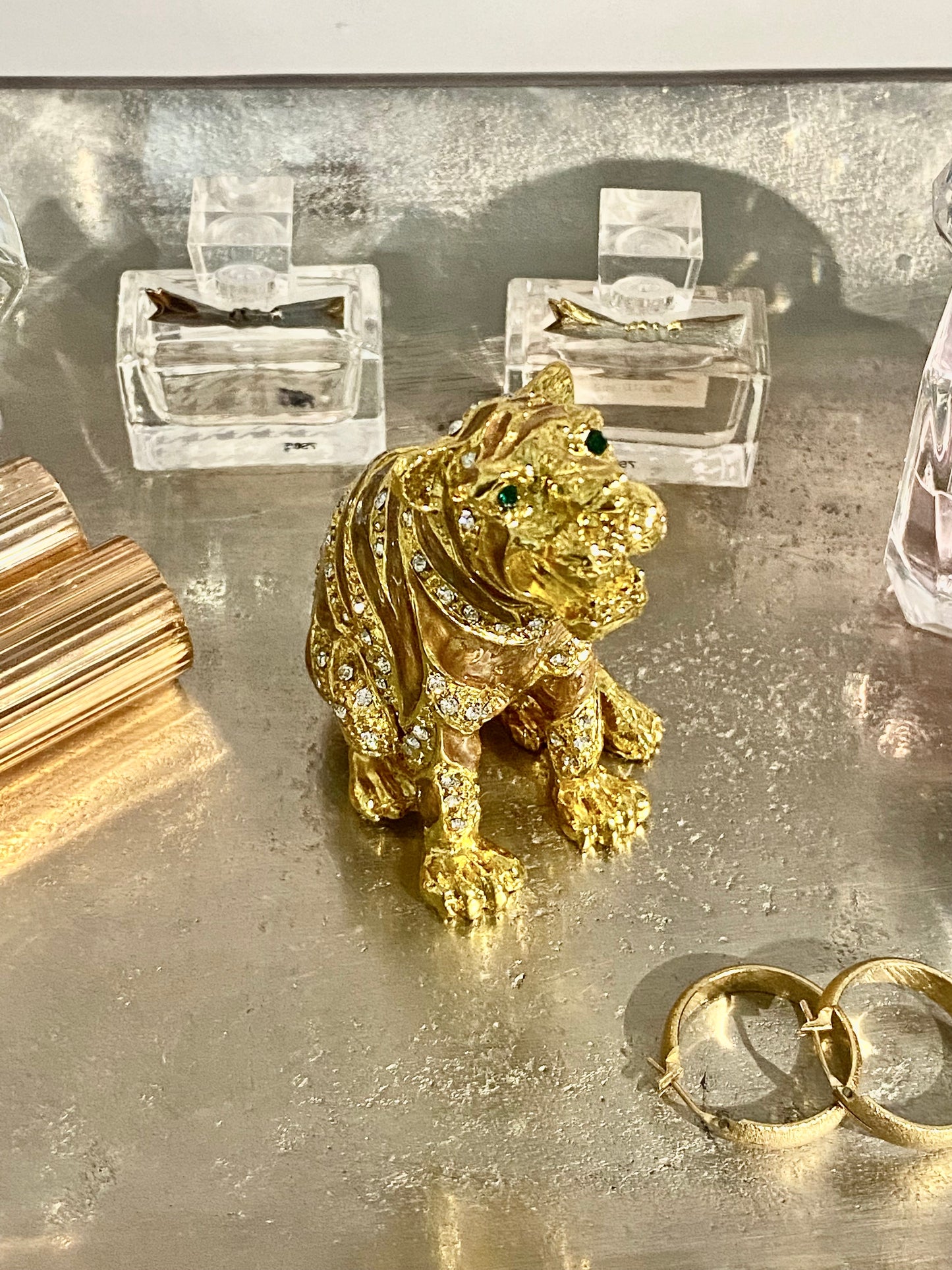 Gold Tiger Trinket box
