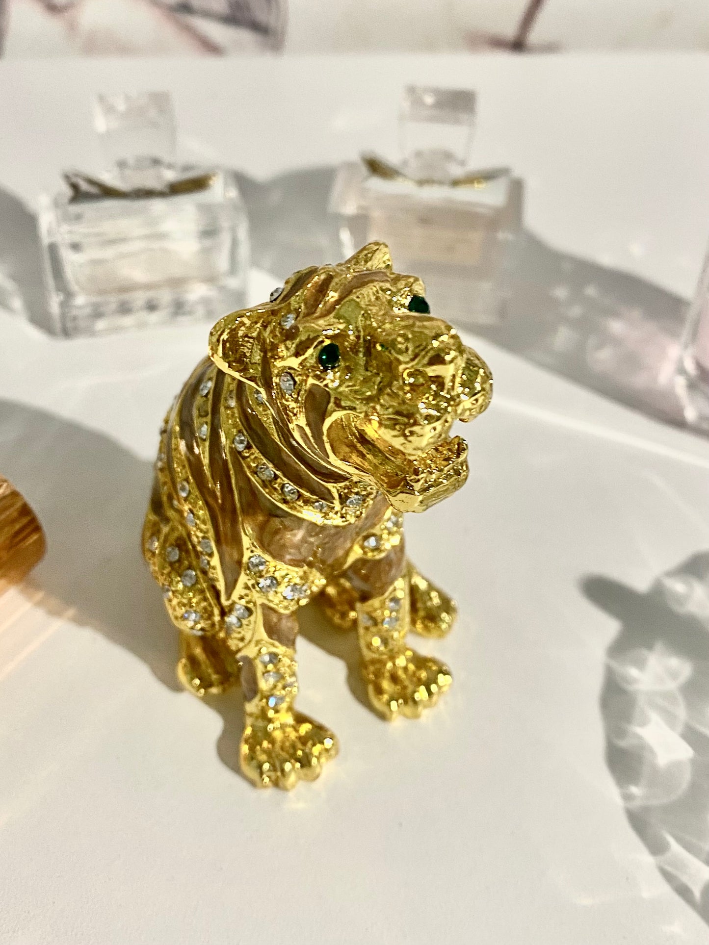 Gold Tiger Trinket box