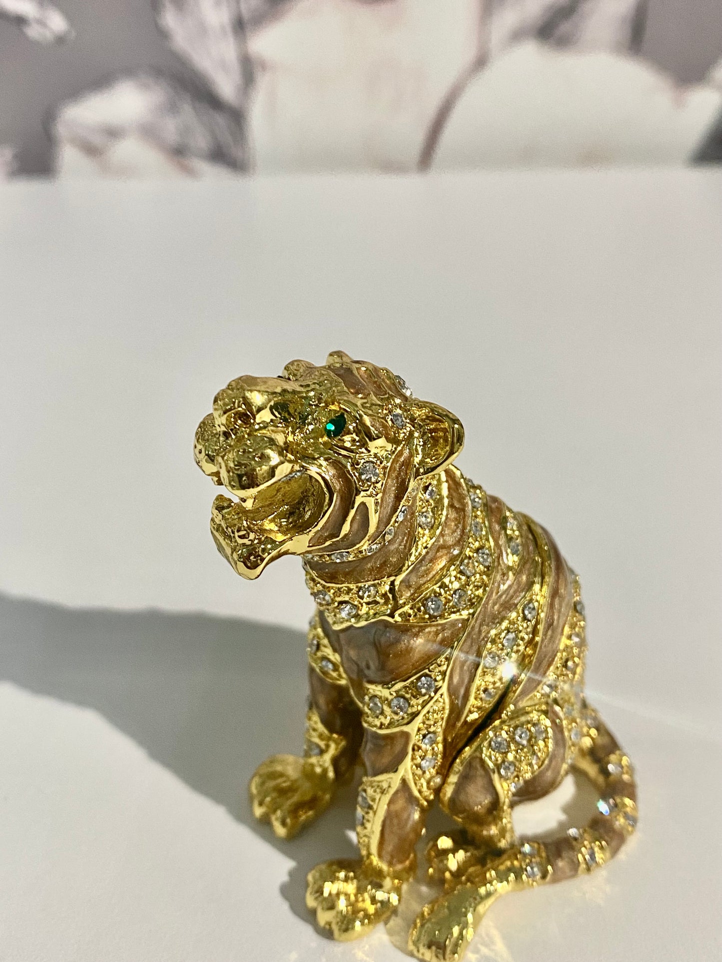 Gold Tiger Trinket box
