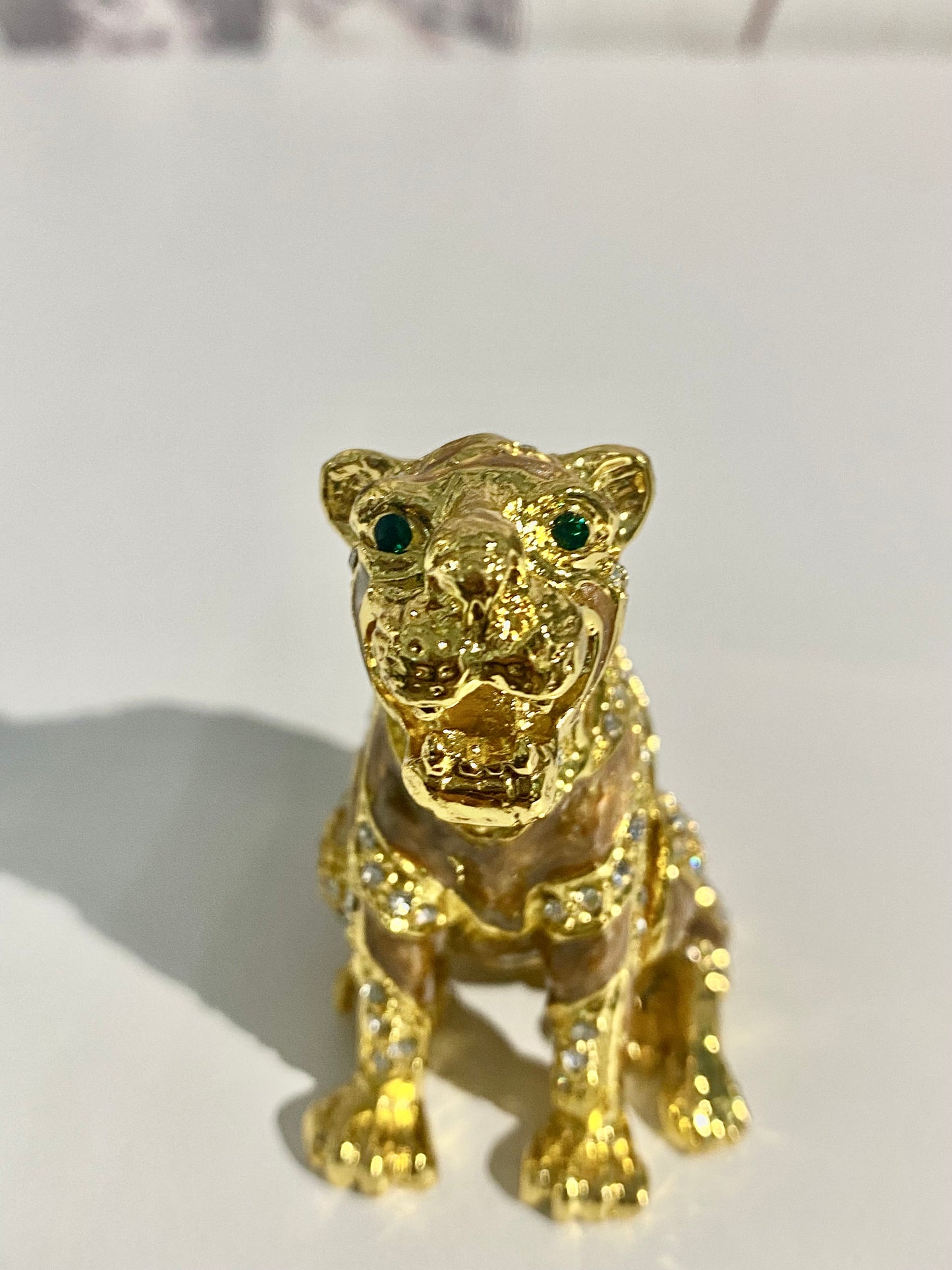Gold Tiger Trinket box