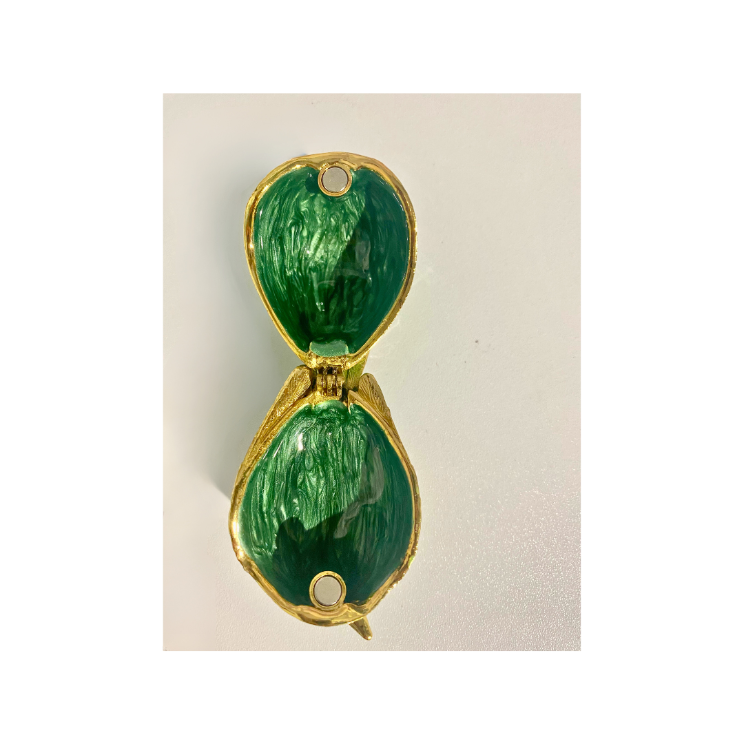 Green Robin Trinket Box