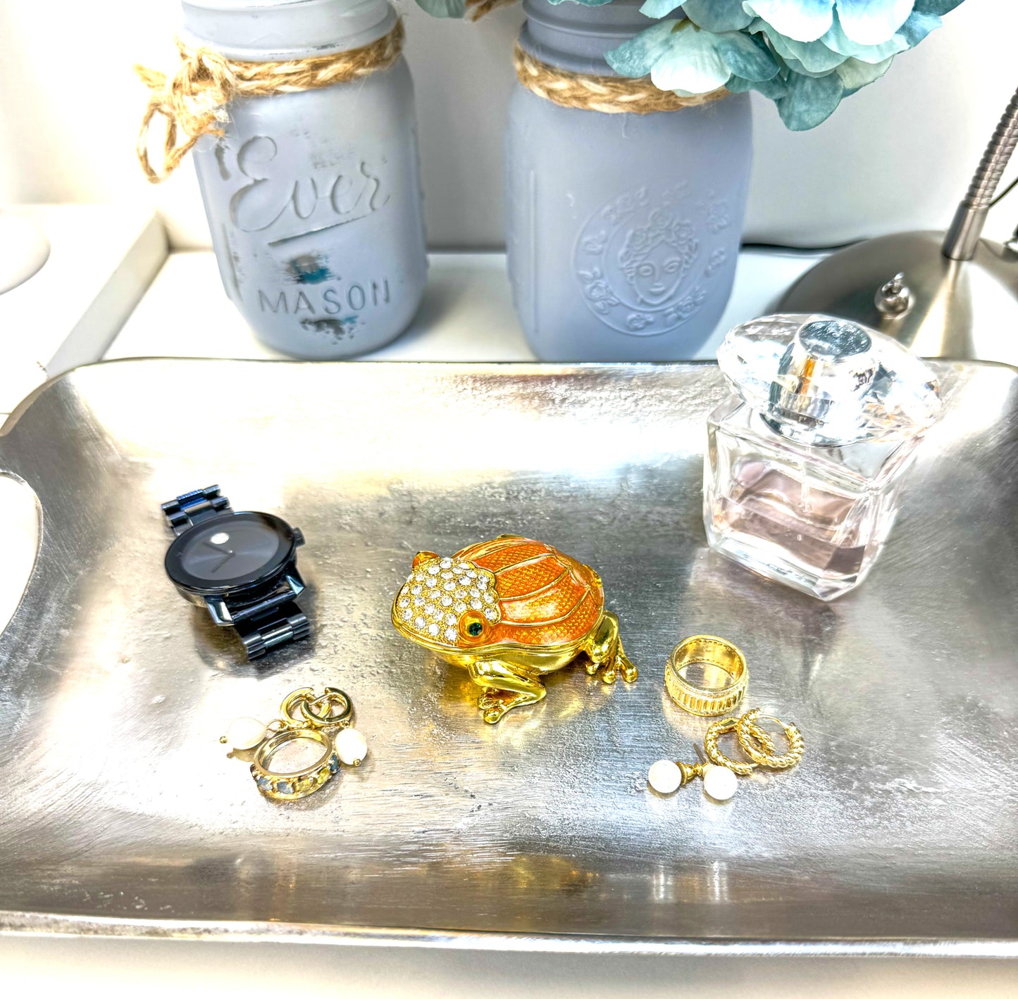 Fire Opal Orange Toad Trinket Box