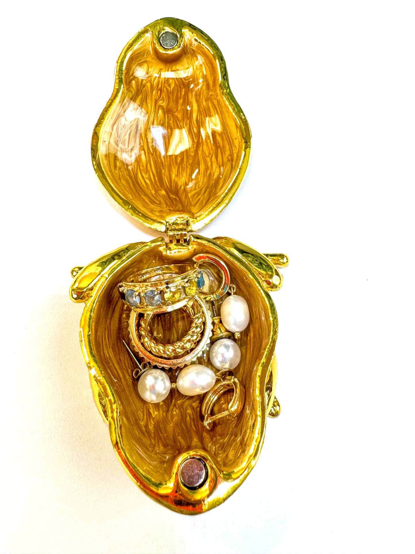 Fire Opal Orange Toad Trinket Box