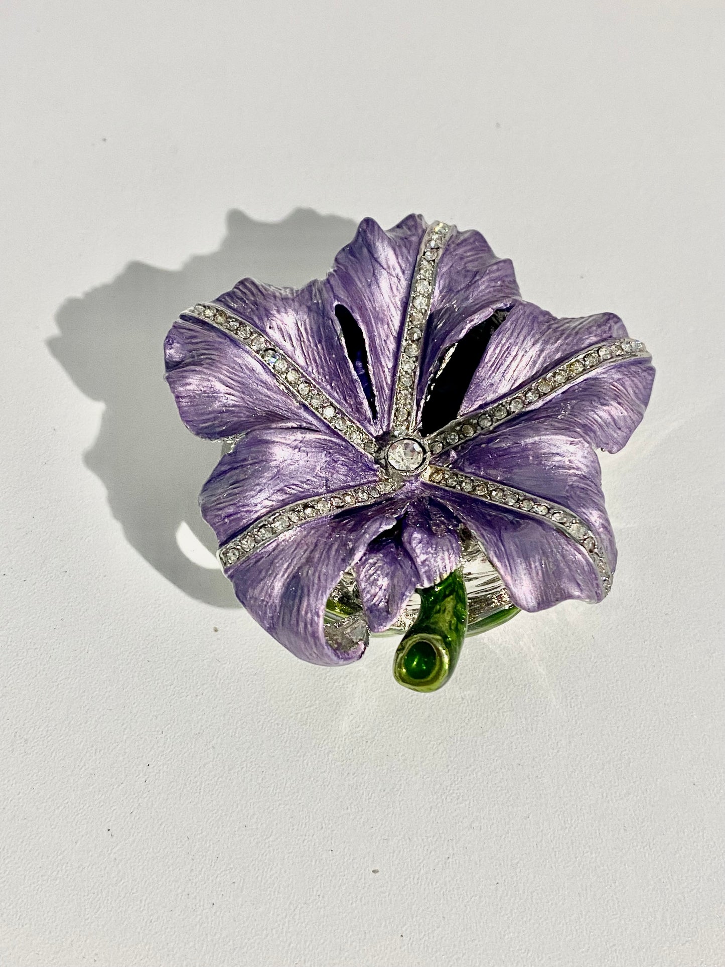 Purple Orchid Trinket Box