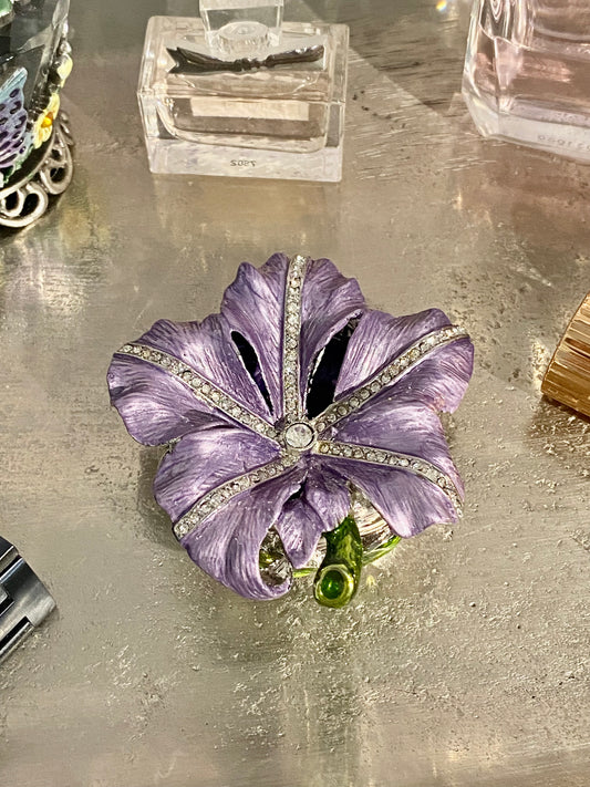 Purple Orchid Trinket Box