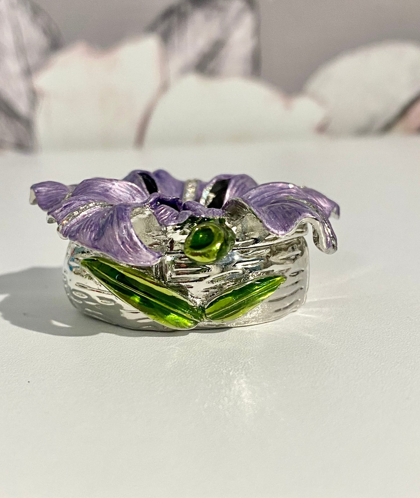 Purple Orchid Trinket Box