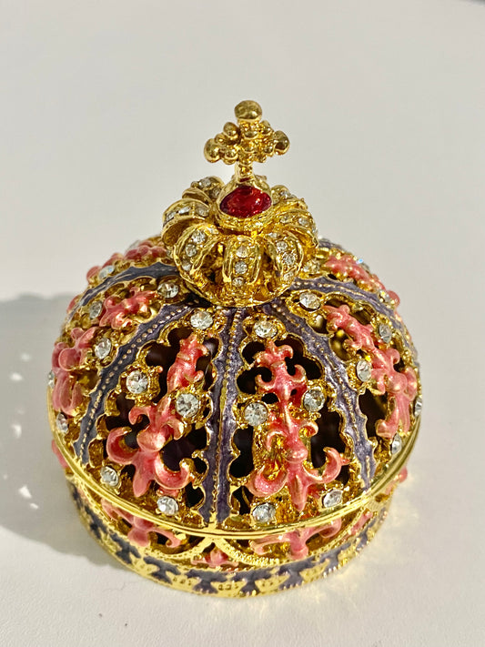 Vintage Crown Trinket Box