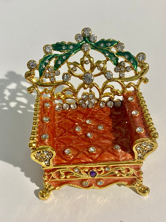 Orange Loveseat Trinket Box