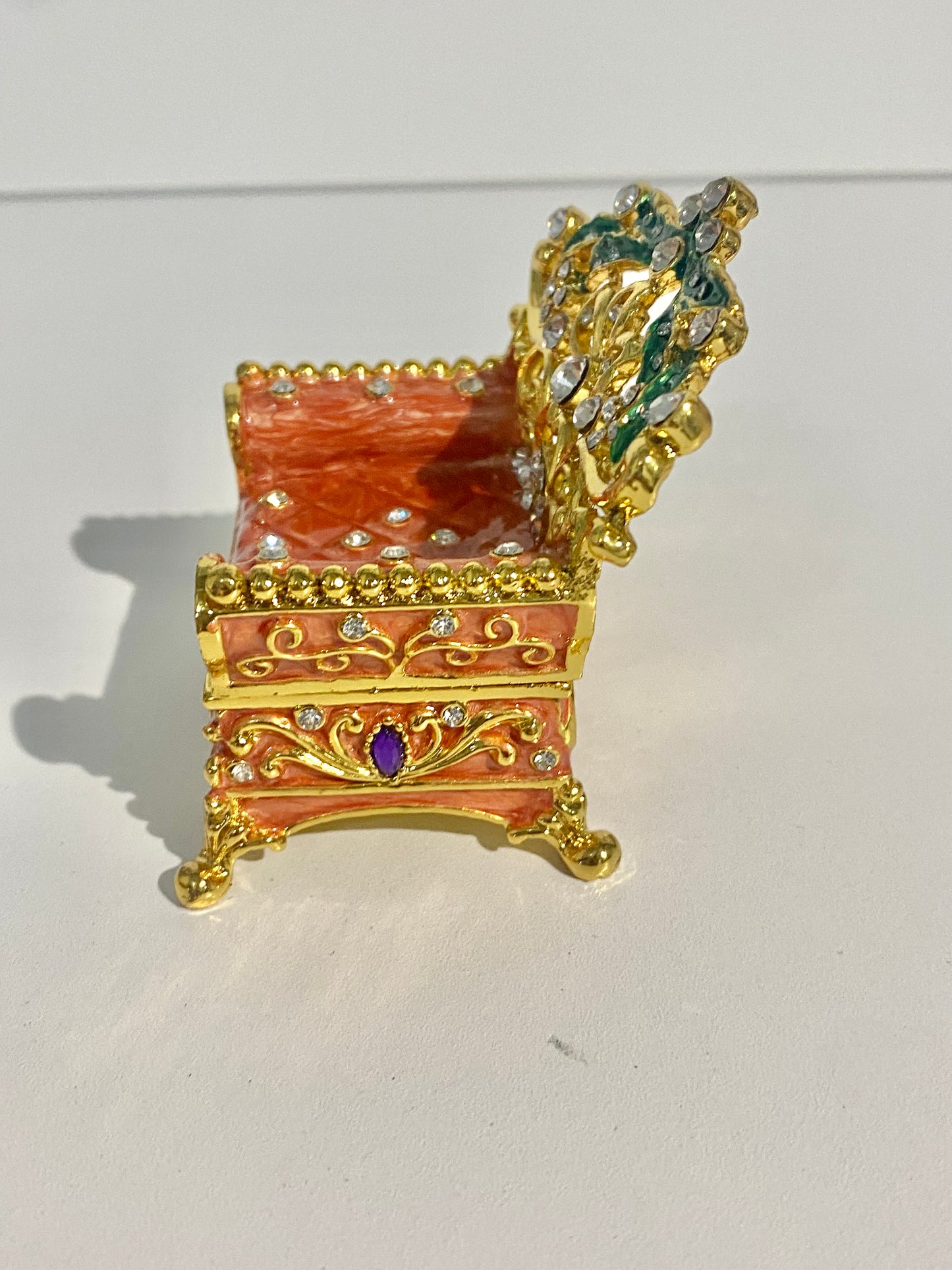 Orange Loveseat Trinket Box