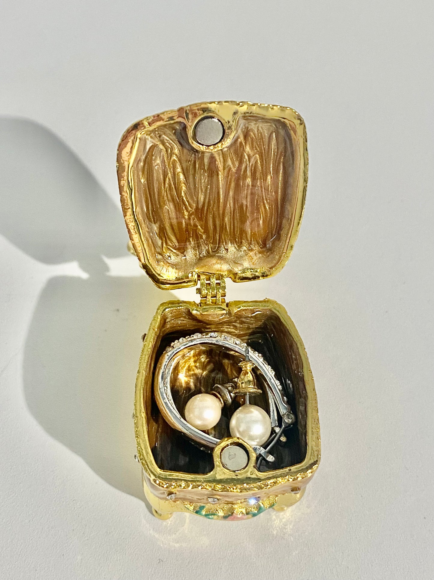 Golden Amber Chair Trinket Box