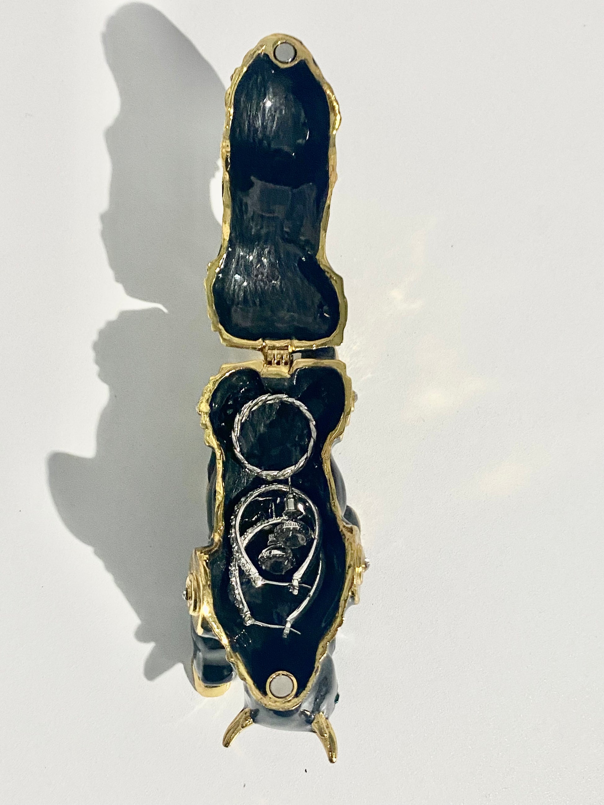 Black and Gold Bull trinket box