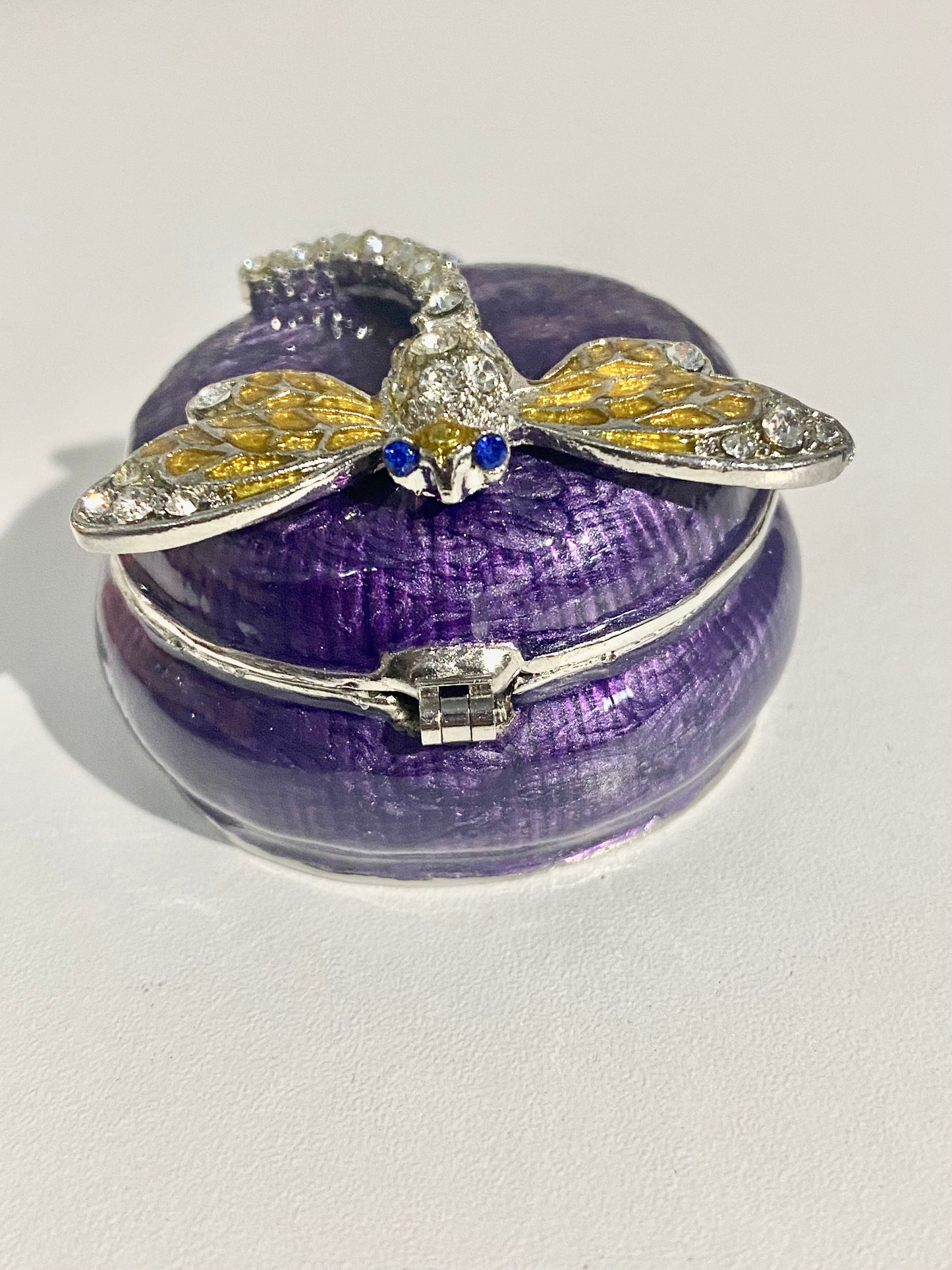 Purple Dragonfly Trinket Box