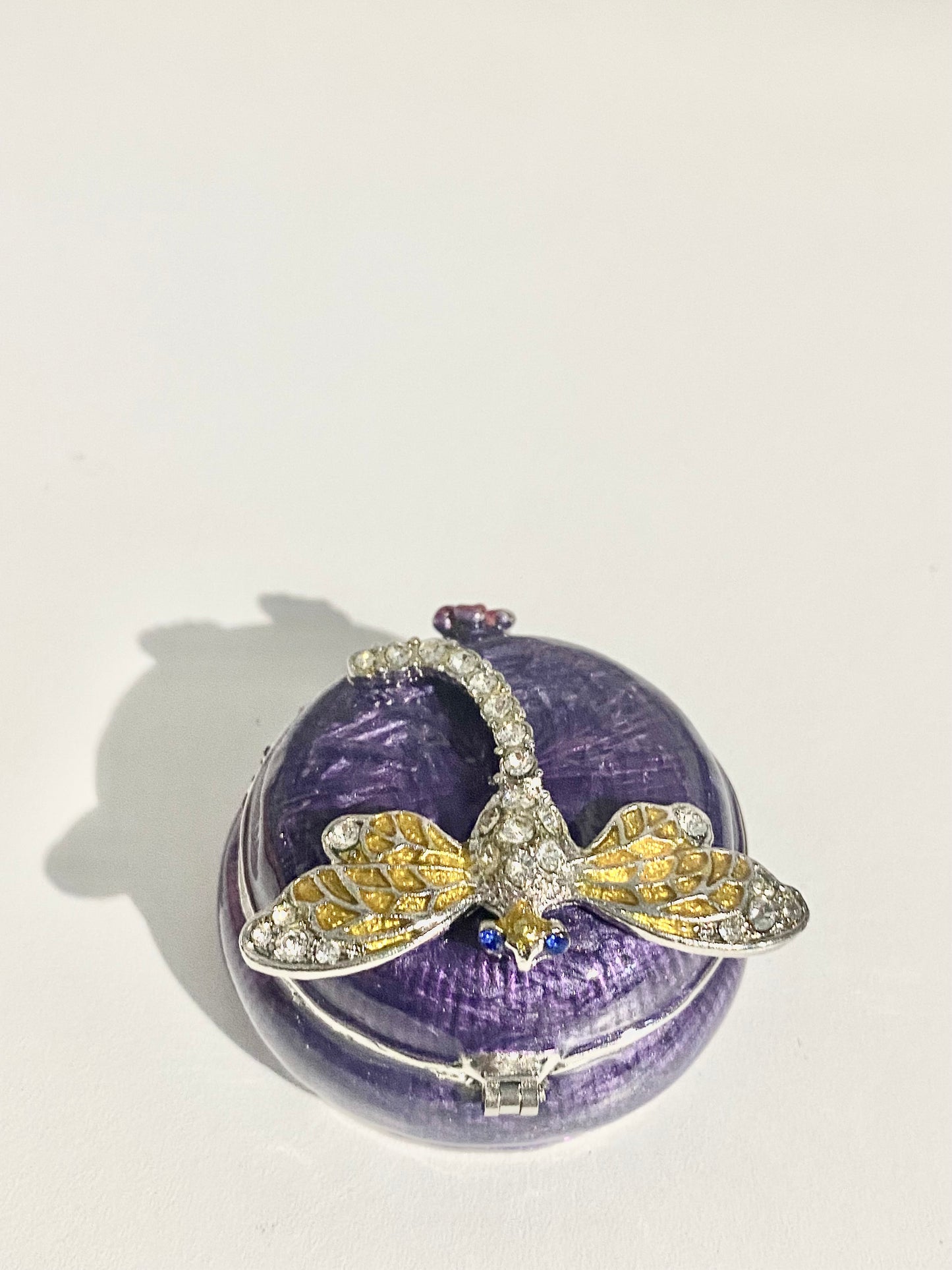 Purple Dragonfly Trinket Box