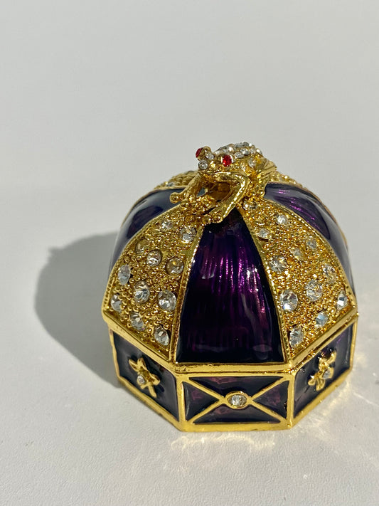 Purple Crown Trinket Box