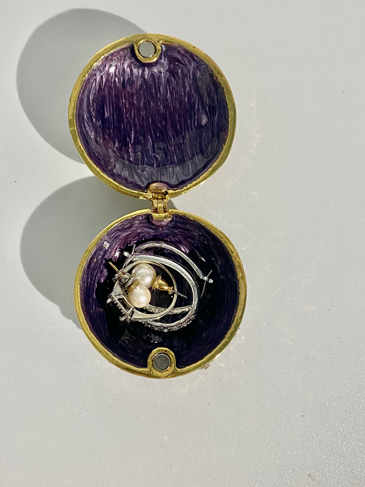 Purple Crown Trinket Box