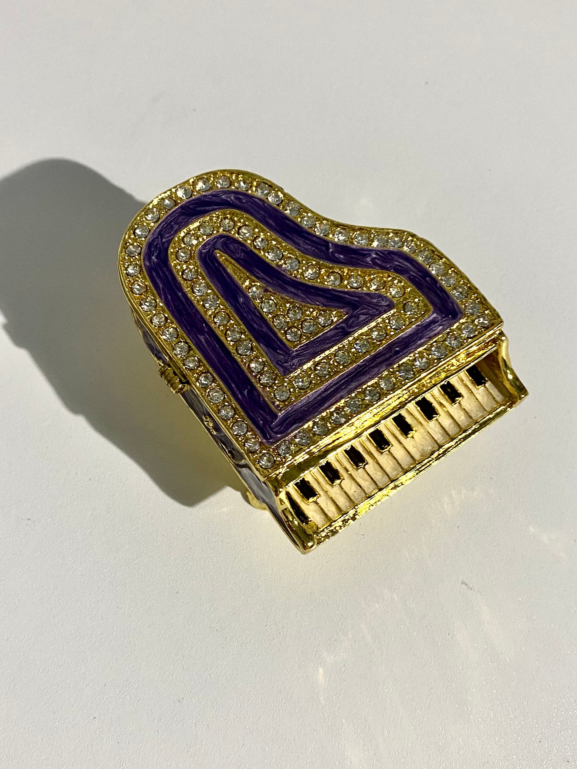 Gold and Purple Piano Trinket Box