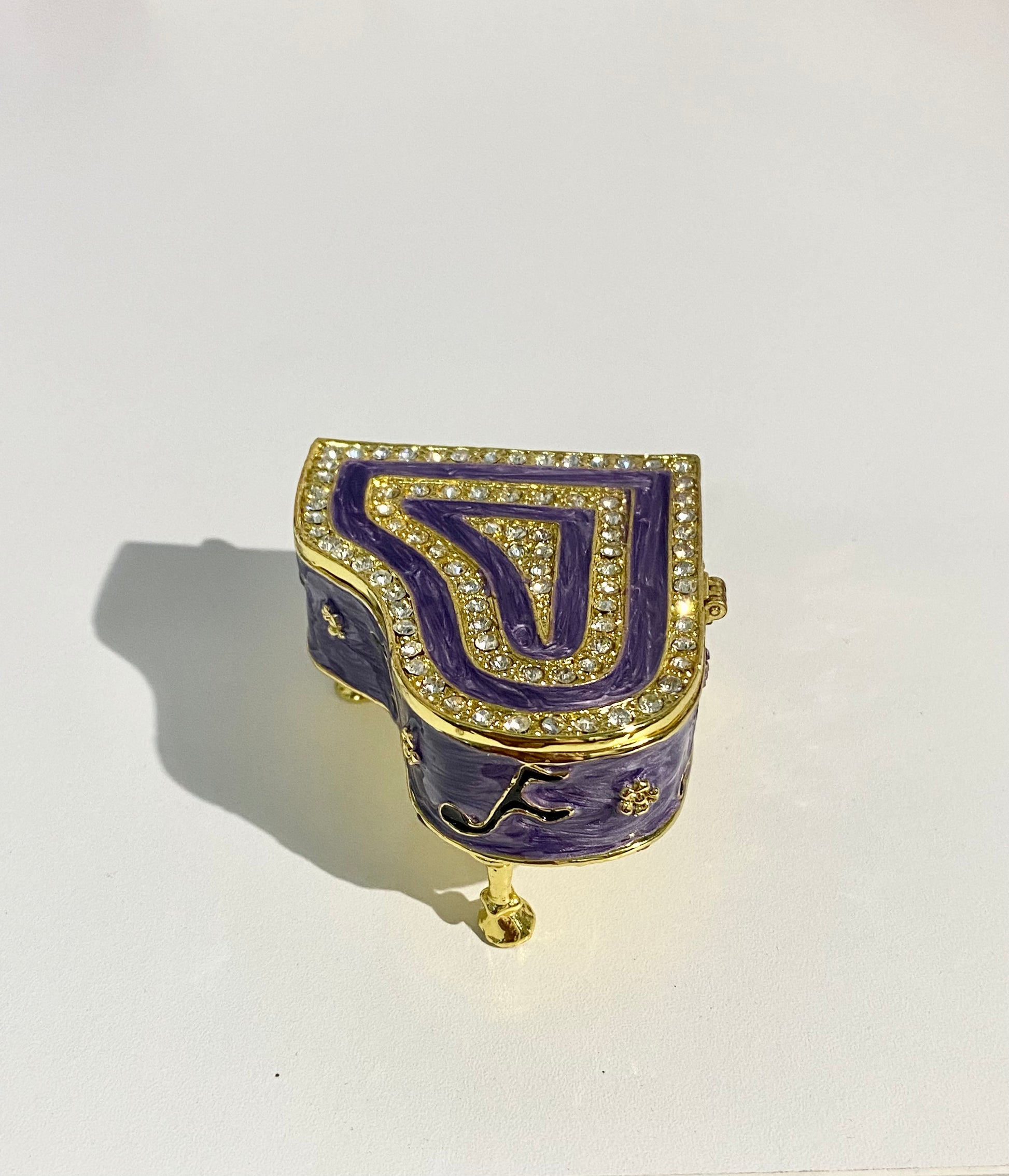 Gold and Purple Piano Trinket Box