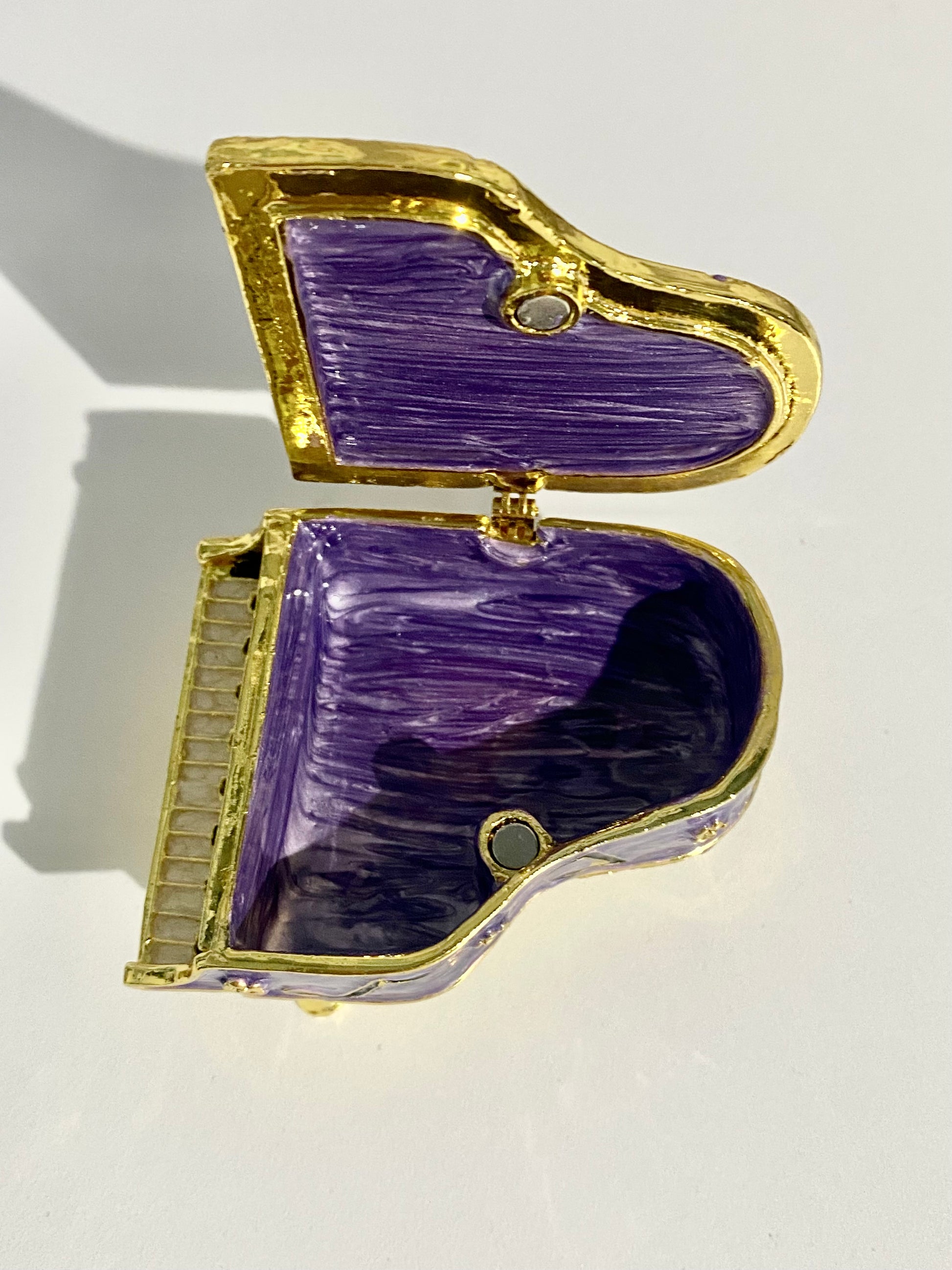Gold and Purple Piano Trinket Box