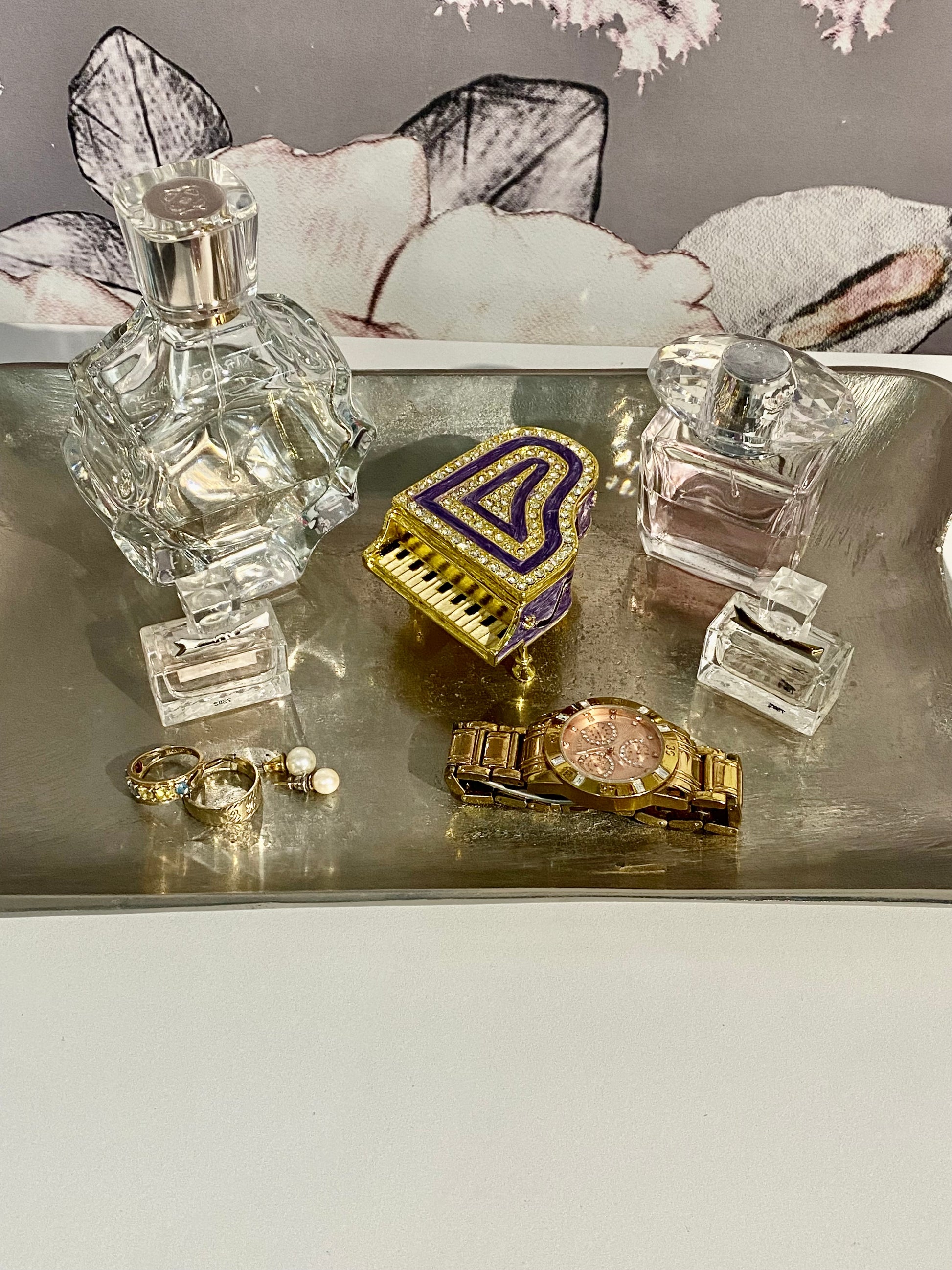 Gold and Purple Piano Trinket Box