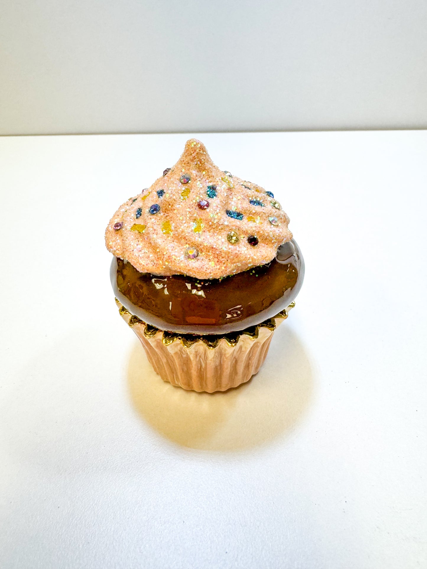 Chocolate Cupcake with Sprinkes Trinket Box