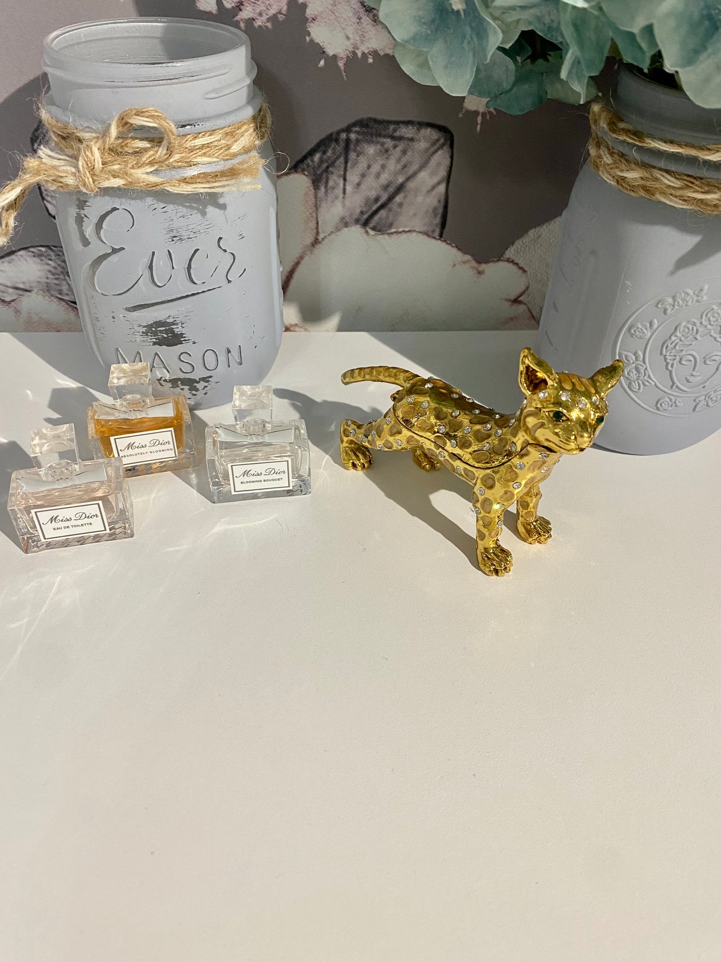 Gold Leopard Trinket Box