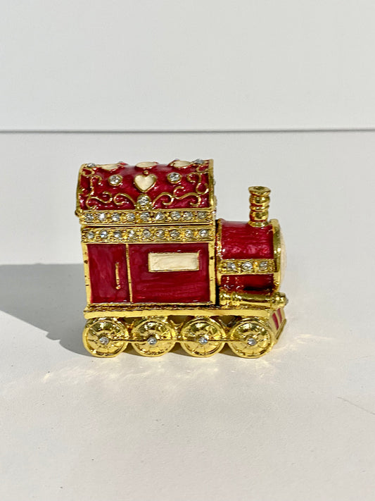 Red and Gold Train Trinket Box