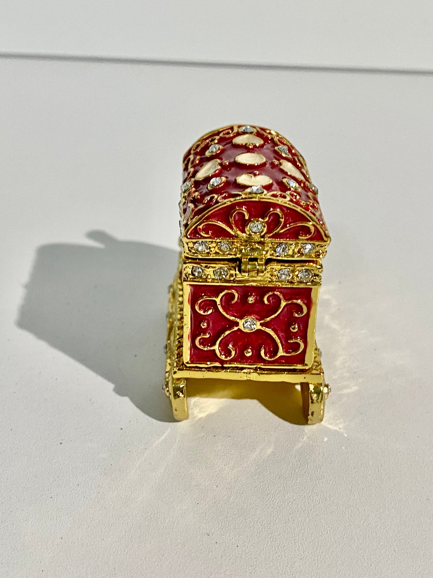 Red and Gold Train Trinket Box