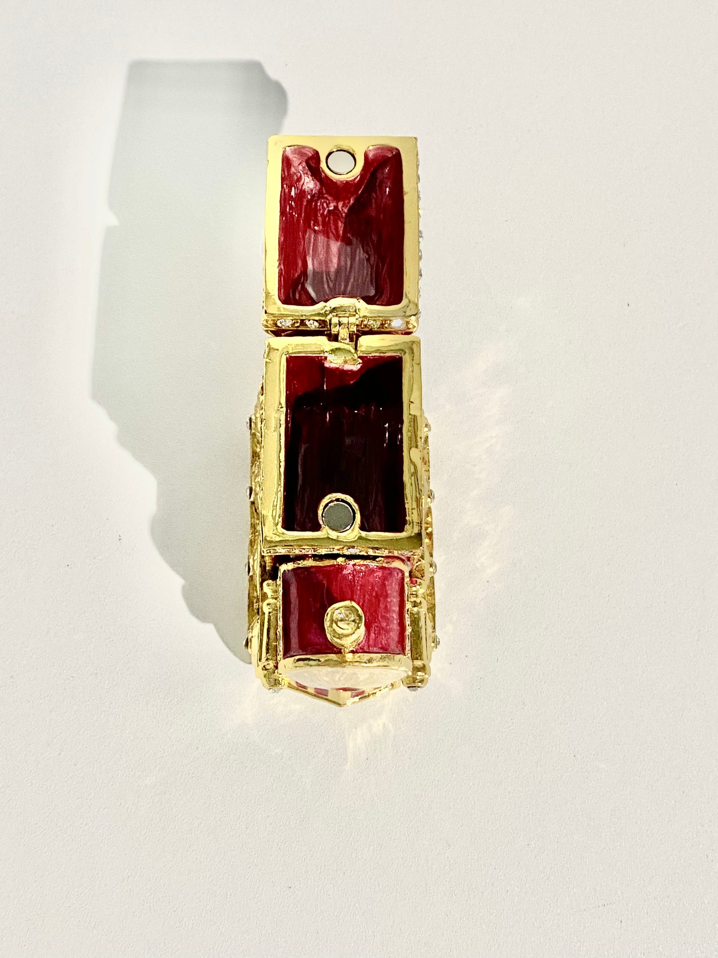 Red and Gold Train Trinket Box