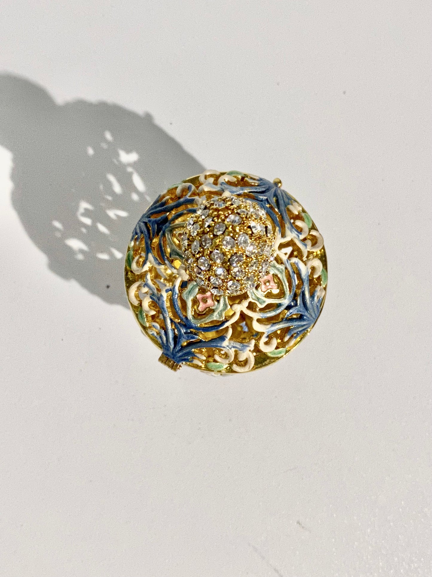 Vintage Blue Perfume Trinket Box