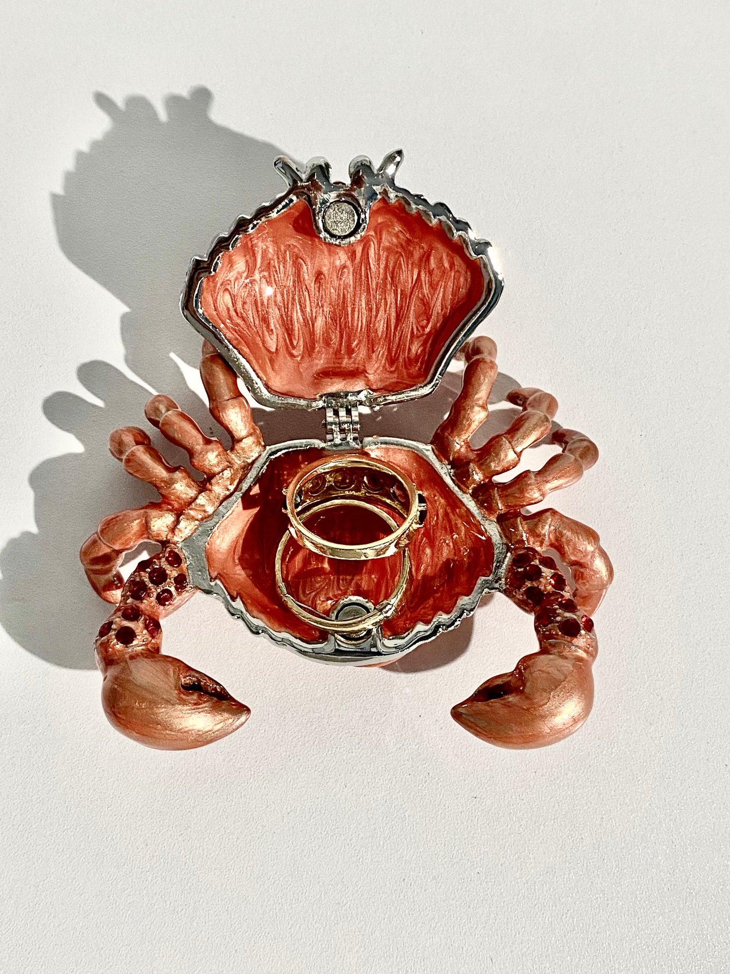 Red and Ruby Crab Trinket Box