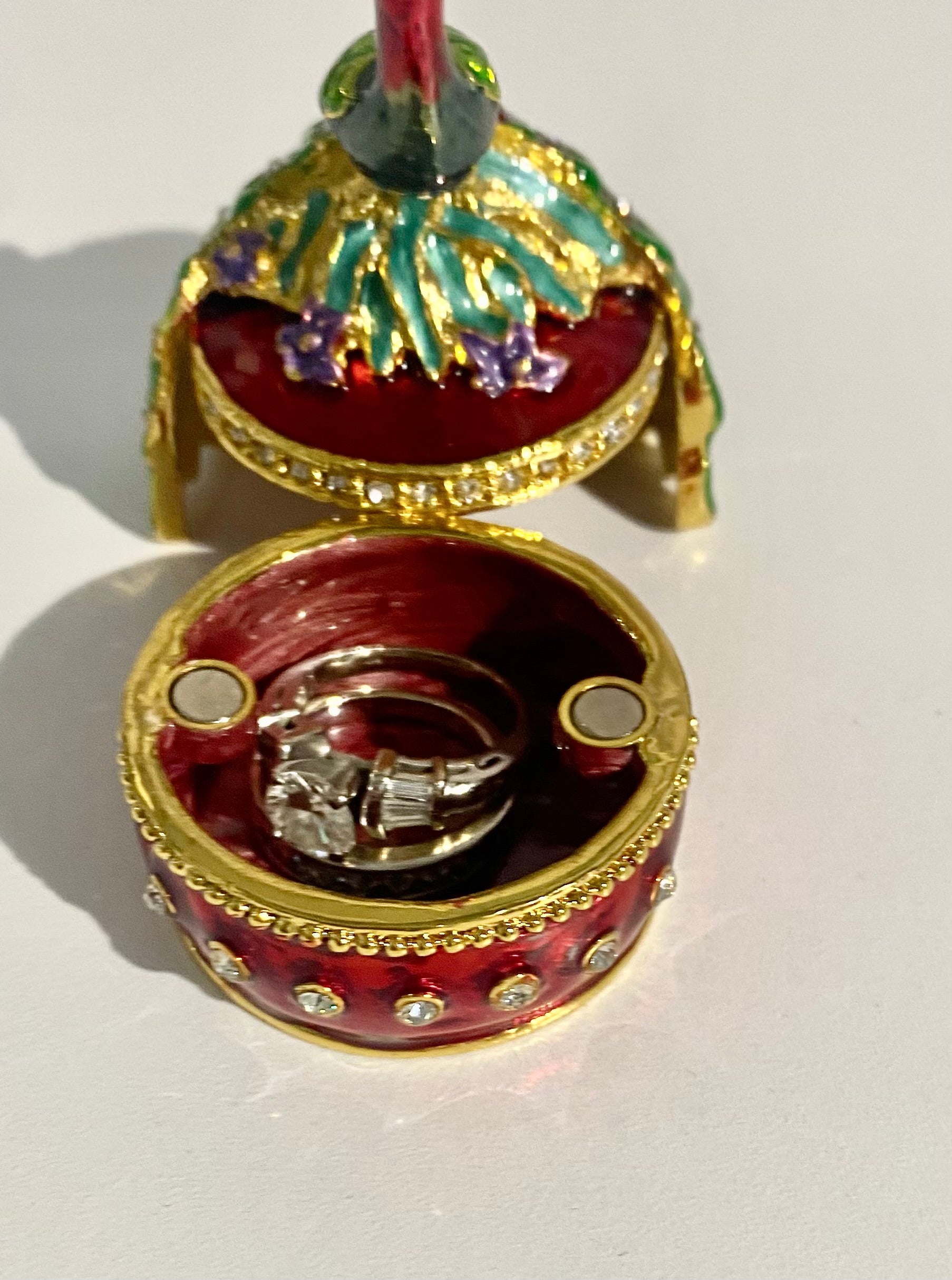 Colorful Peacock Trinket  Box