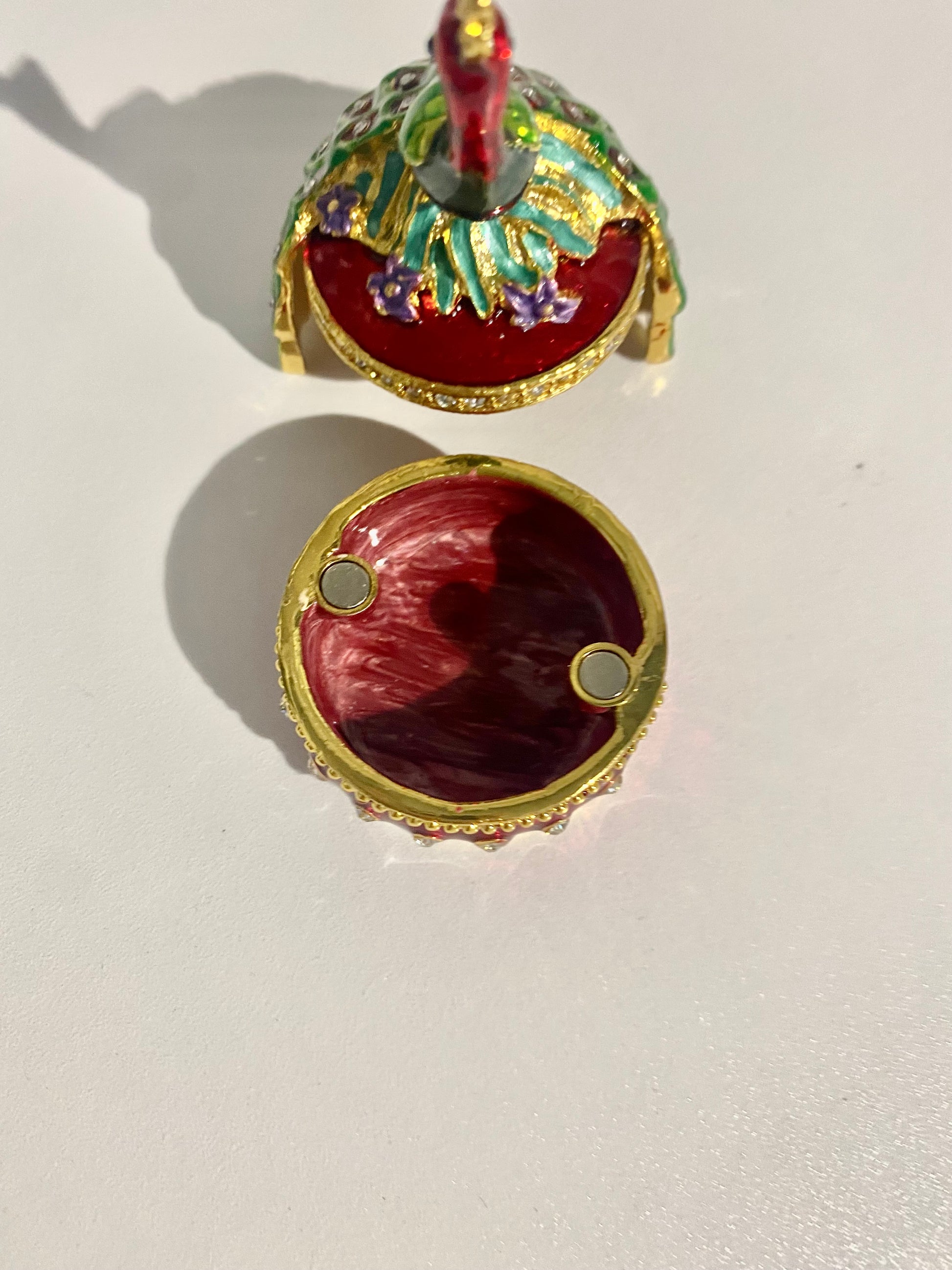 Colorful Peacock Trinket  Box