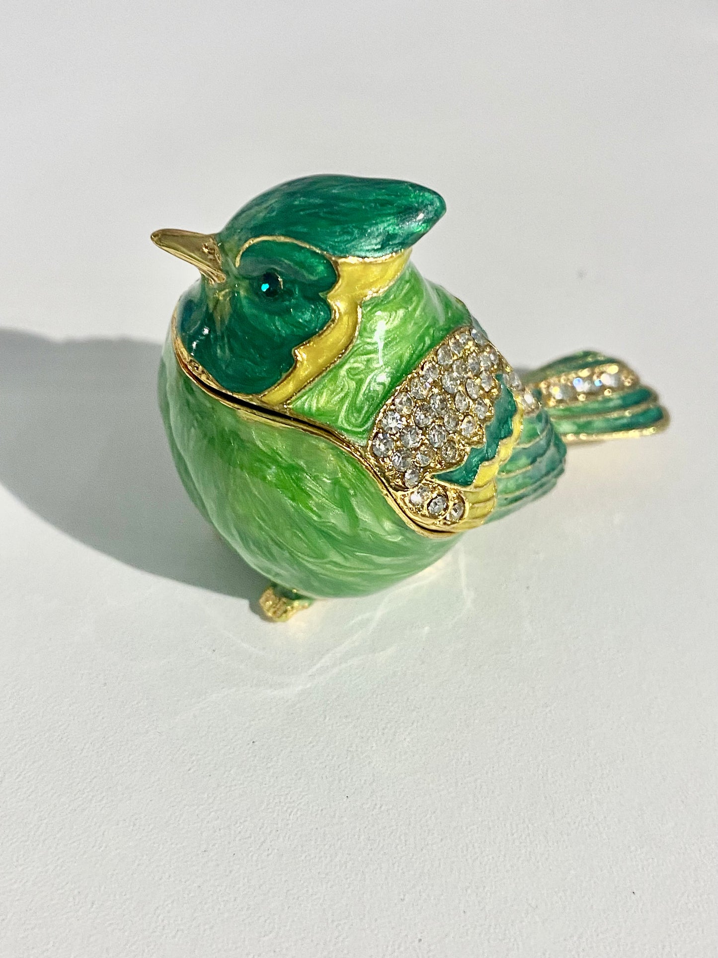 Green Robin Trinket Box