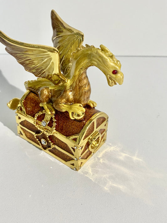 Gold Dragon Trinket Box