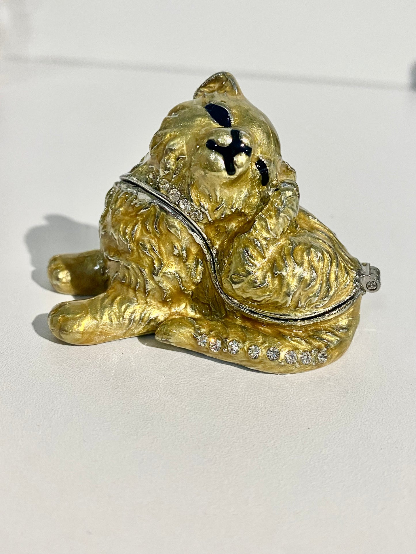 Golden Cat Trinket Box