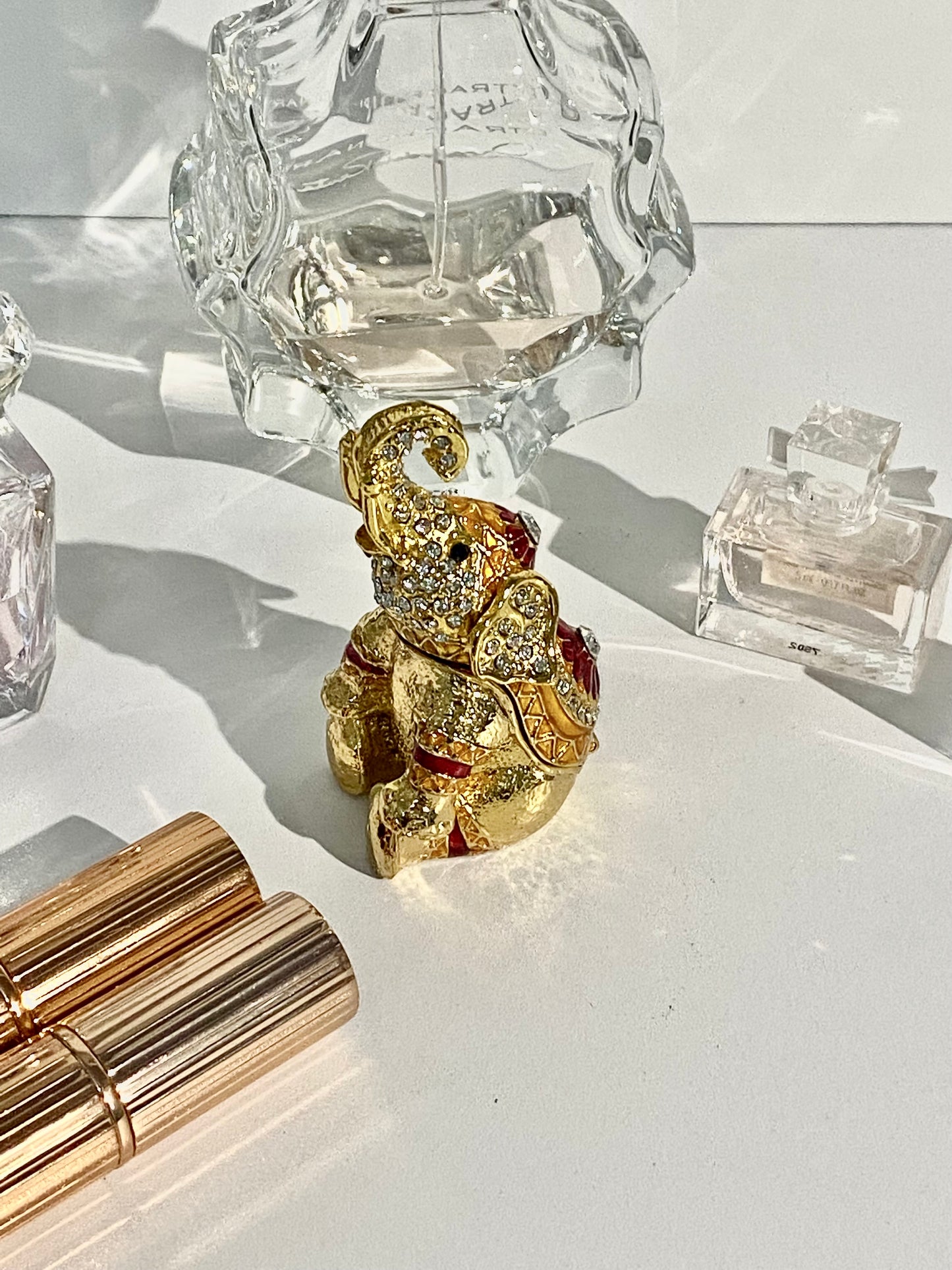 Gold and Ruby Elephant Trinket Box